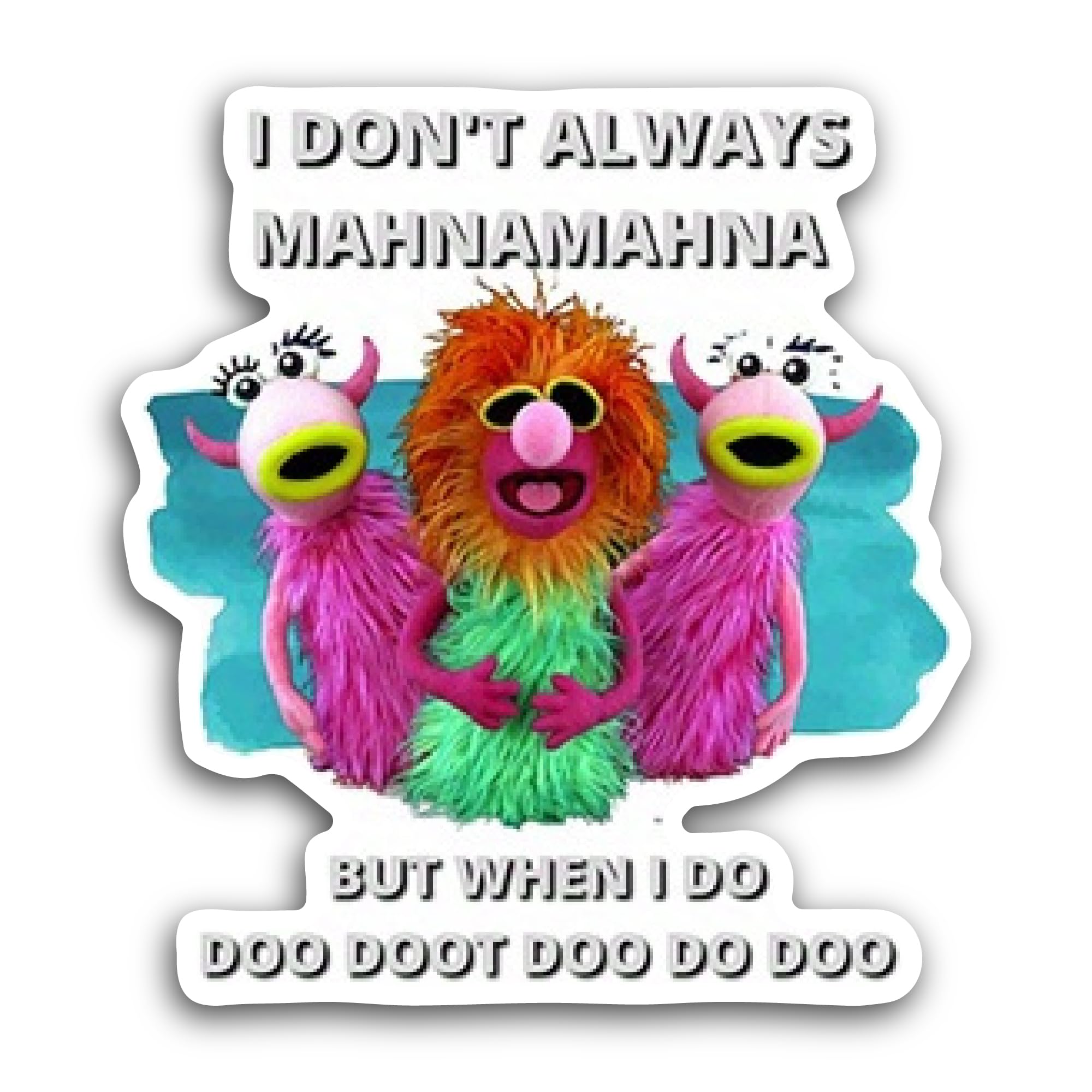 2 (Pieces) 3" and 5" Mahna Muppets Sticker, Waterproof Vinyl Decals for Many Purpose Like Cars, Truc