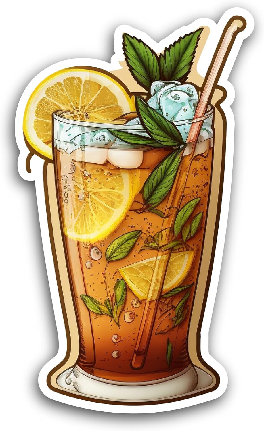 2 (Pieces) 3" and 5" Orange Juice Sticker, Waterproof Vinyl Decals for Many Purpose Like Cars, Trucks, Laptops, Phones, Windows and More