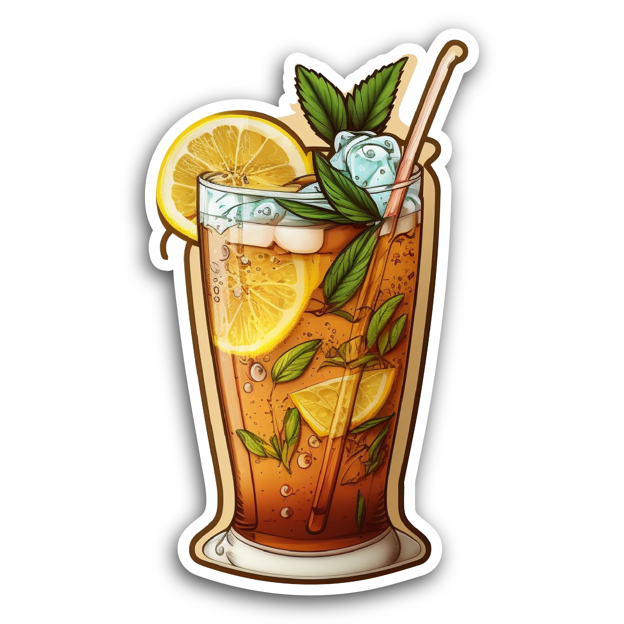 2 (Pieces) 3" and 5" Orange Juice Sticker, Waterproof Vinyl Decals for Many Purpose Like Cars, Truck