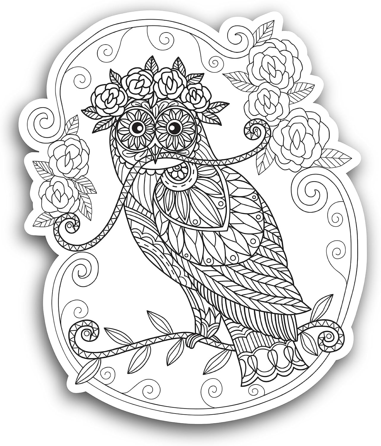 2 (Pieces) 3" and 5" Cute Owl Design Decal Sticker, Waterproof Vinyl Decals for Many Purpose Like Cars, Trucks, Laptops, Phones, Windows and More