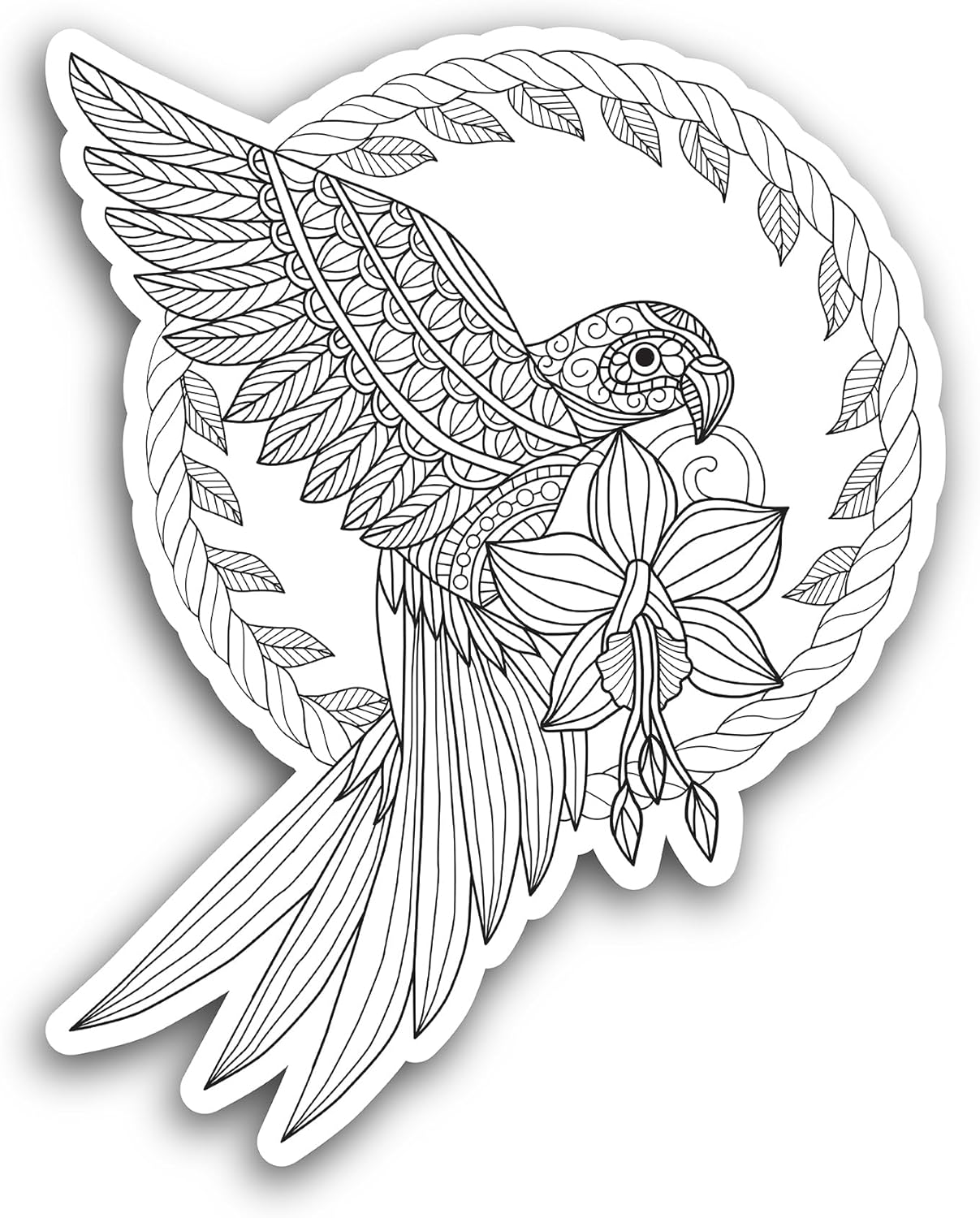 2 (Pieces) 3" and 5" Parrot Vinyl Decals Sticker, Waterproof Vinyl Decals for Many Purpose Like Cars, Trucks, Laptops, Phones, Windows and More