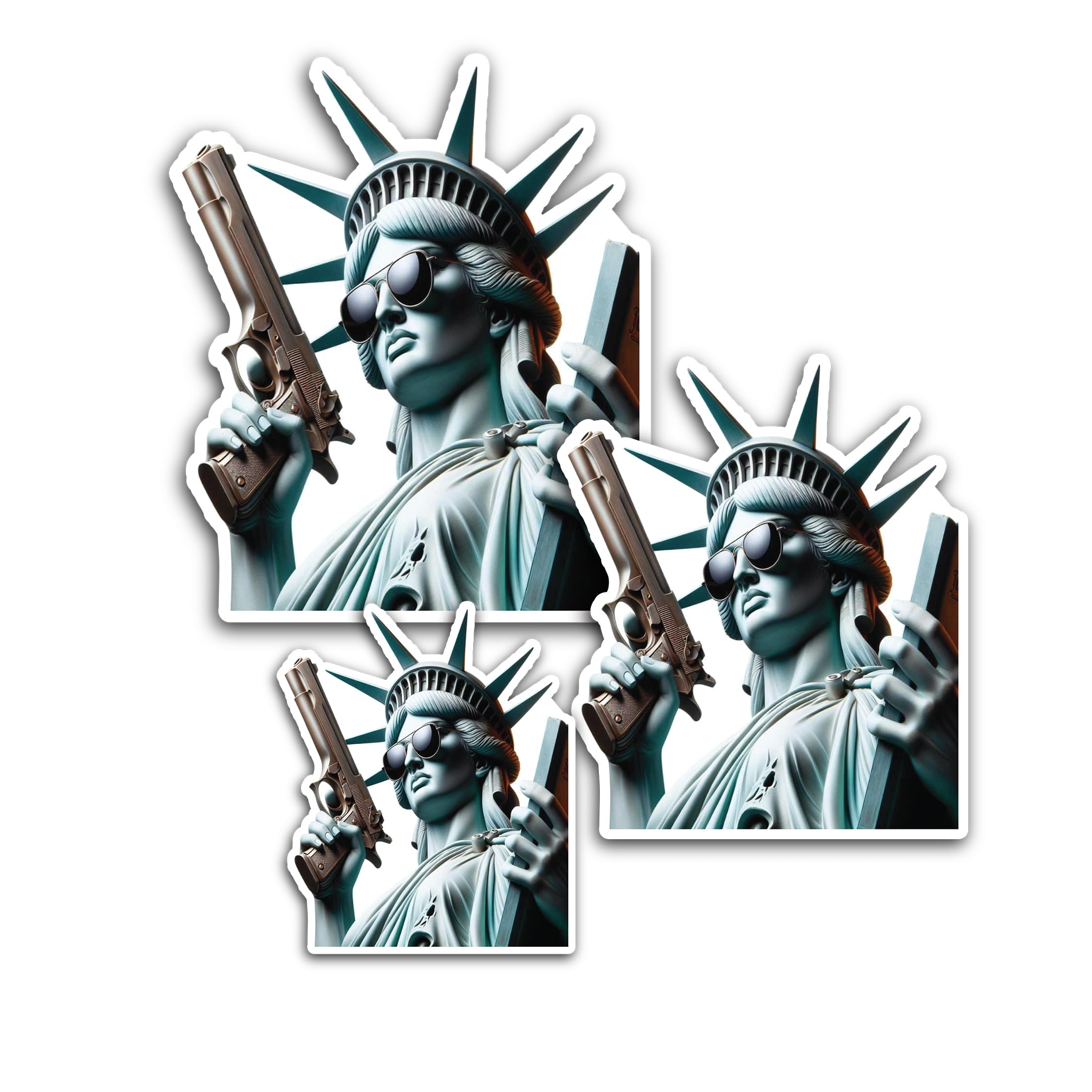 2 (Pieces) 3" and 5" Glock Perfection Logo Sticker, Waterproof Vinyl Decals for Many Purpose Like Ca