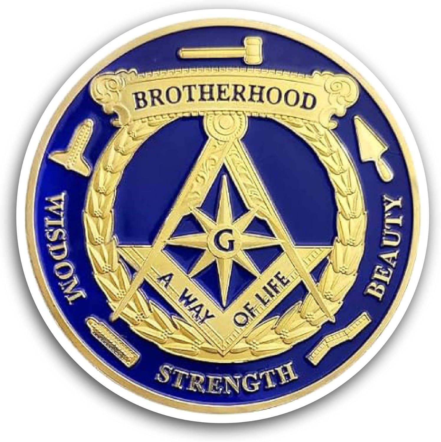 2 (Pieces) 3" and 5" Brotherhood Sticker, Waterproof Vinyl Decals for Many Purpose Like Cars, Trucks, Laptops, Phones, Windows and More