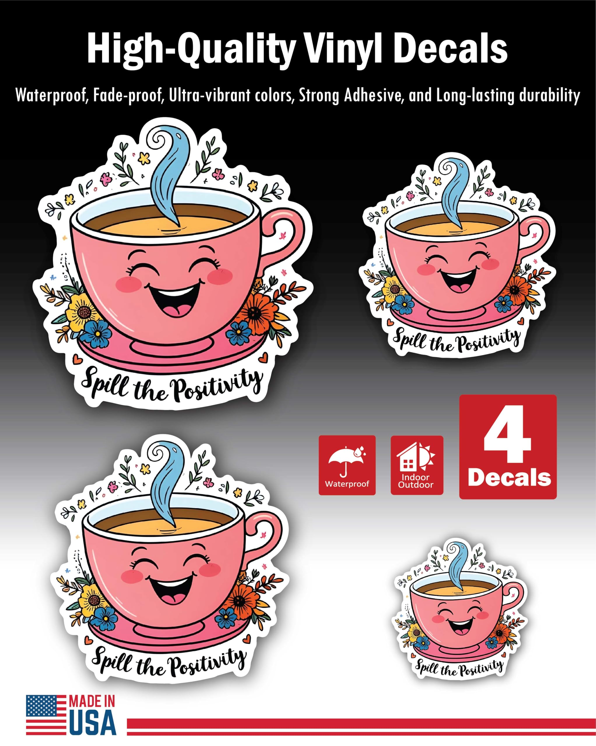 2 (Pieces) 3" and 5" Stickers n Decals Dream On - Motivational Sticker Vinyl Decal Sticker, Waterpro