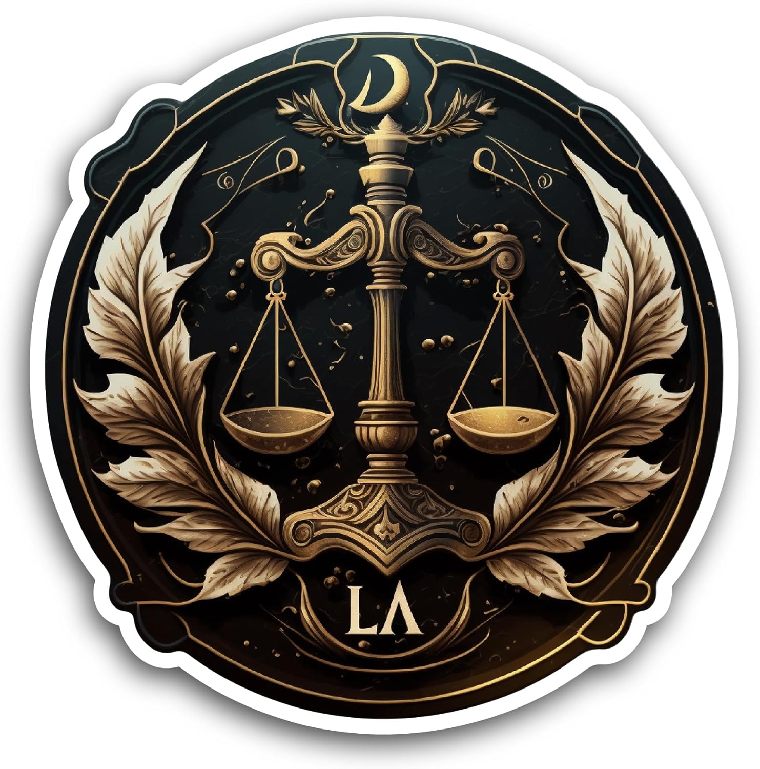 2 (Pieces) 3" and 5" Libra Sign Sticker, Waterproof Vinyl Decals for Many Purpose Like Cars, Trucks, Laptops, Phones, Windows and More