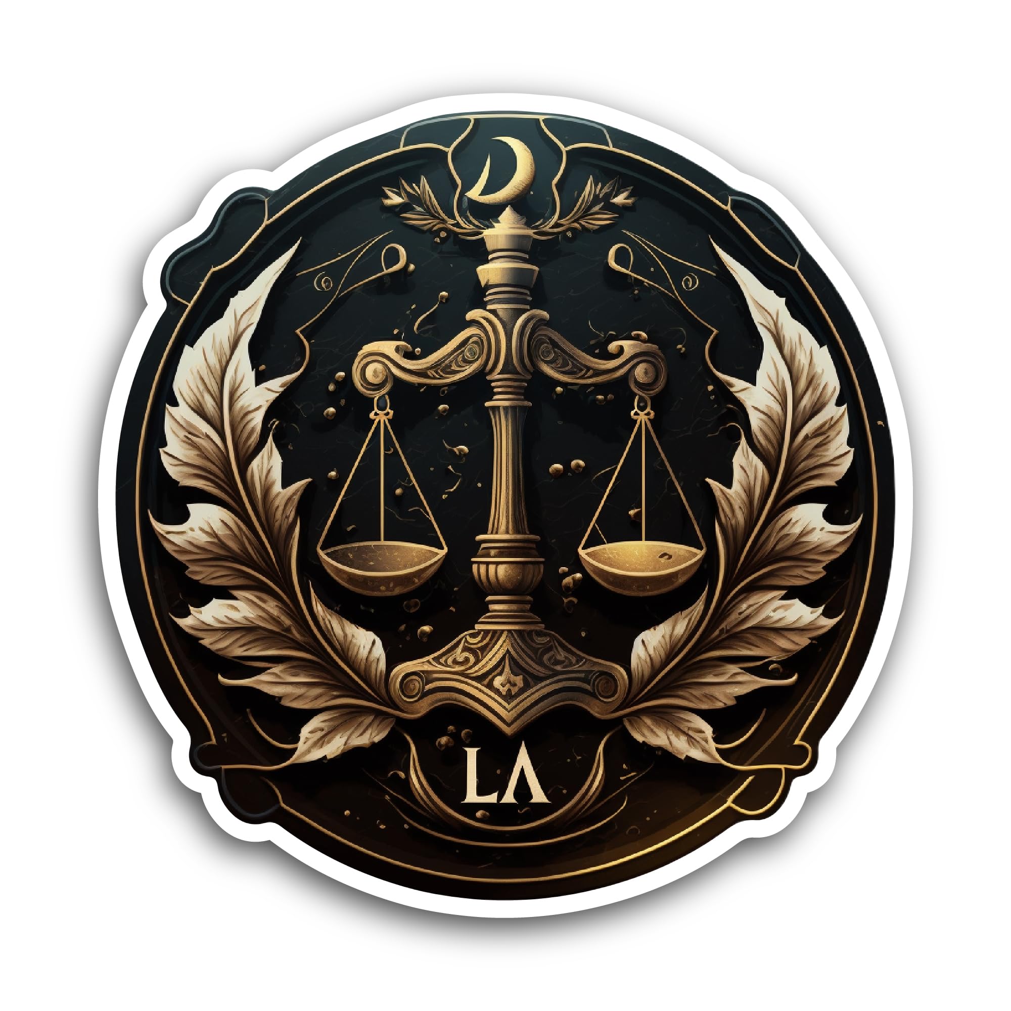 2 (Pieces) 3" and 5" Libra Sign Sticker, Waterproof Vinyl Decals for Many Purpose Like Cars, Trucks,