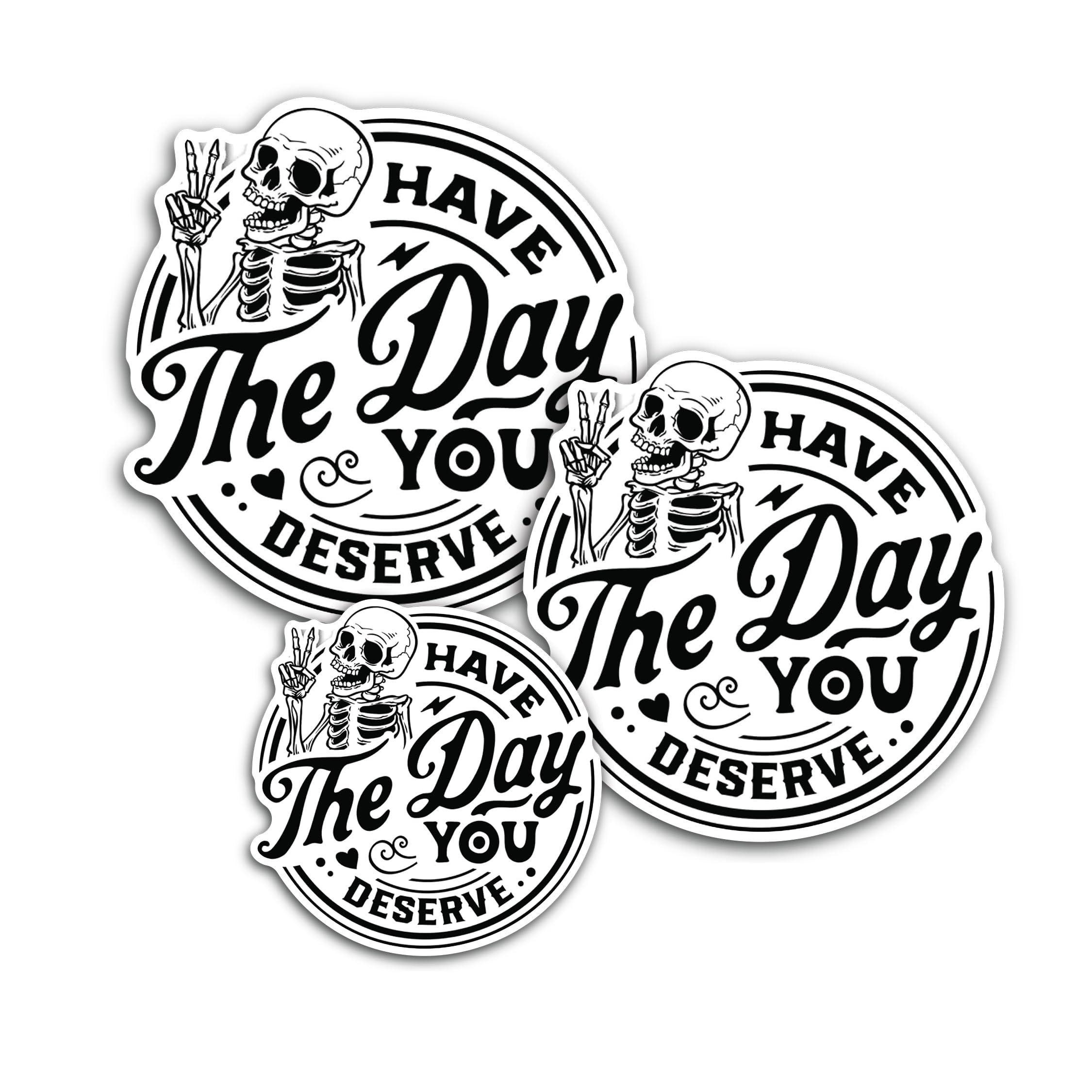 2 (Pieces) 3" and 5" Brass Knuckles Sticker, Waterproof Vinyl Decals for Many Purpose Like Cars, Tru