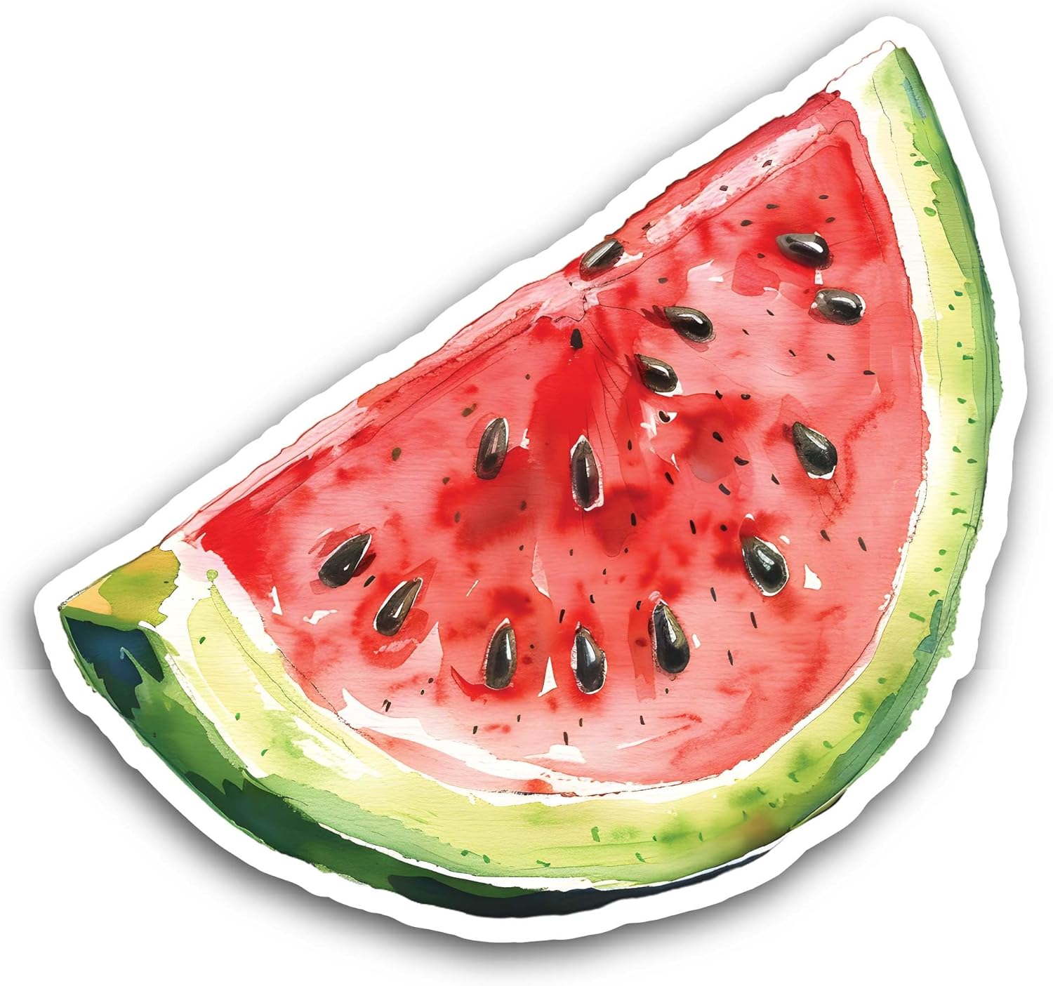 2 (Pieces) 3" and 5" Watermelon Slice with Seeds Sticker, Waterproof Vinyl Decals for Many Purpose Like Cars, Trucks, Laptops, Phones, Windows and More