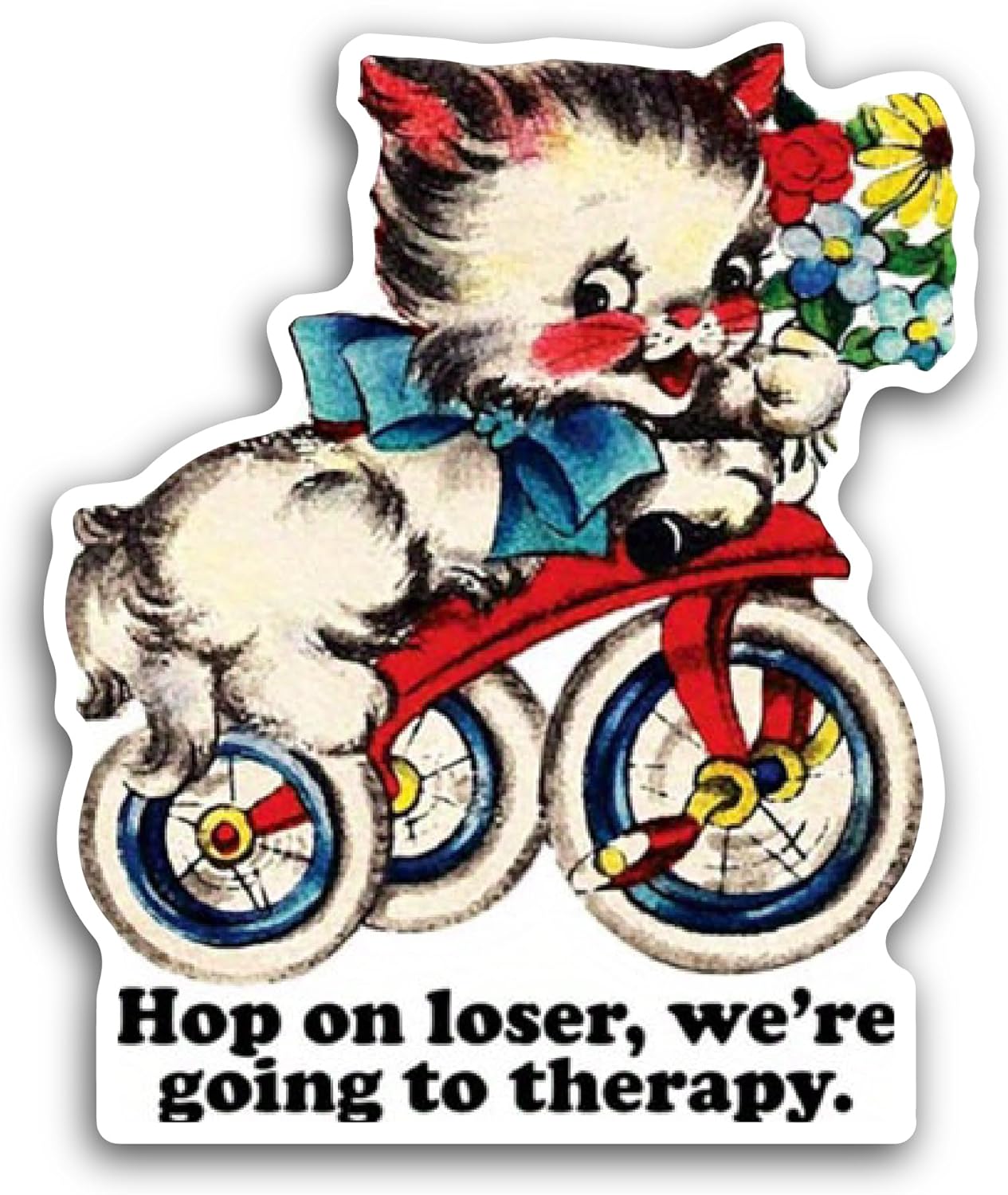 2 (Pieces) 3" and 5" Hope On Loser Sticker, Waterproof Vinyl Decals for Many Purpose Like Cars, Trucks, Laptops, Phones, Windows and More