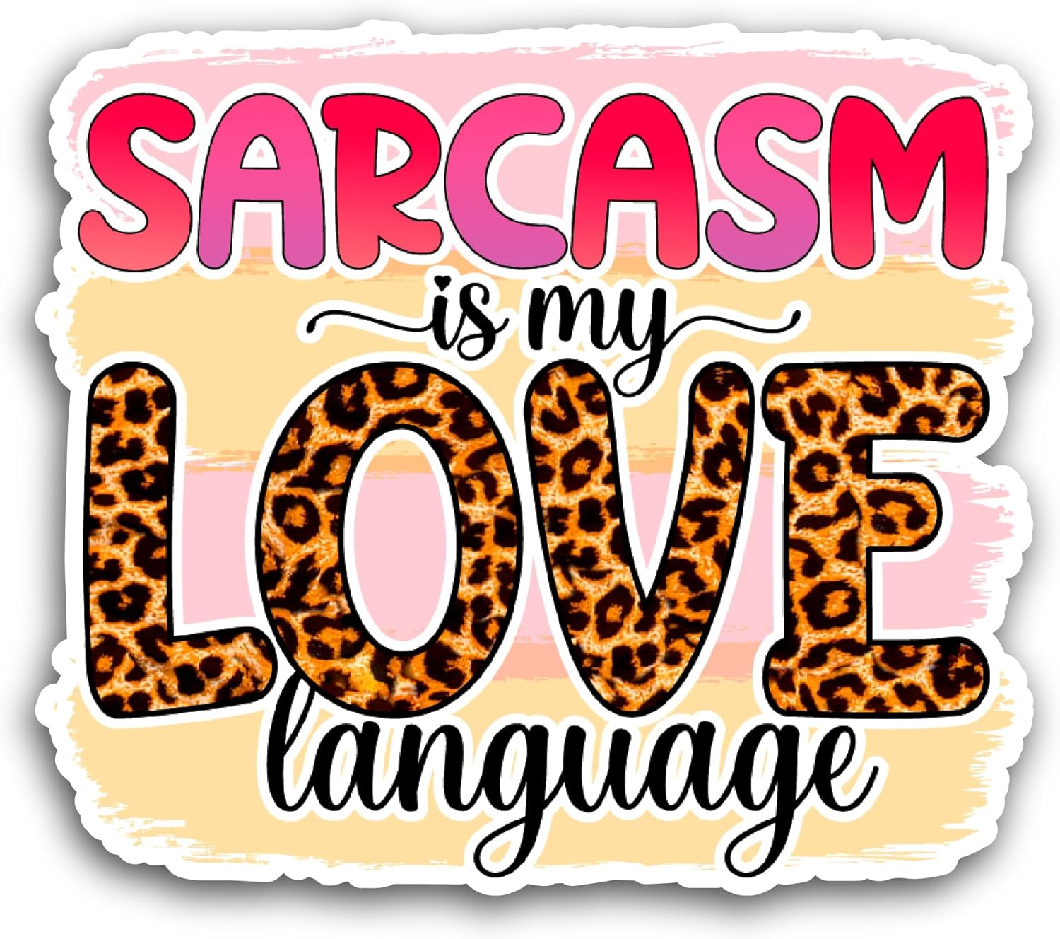 2 (Pieces) 3" and 5" Sarcasm is Text Sticker, Waterproof Vinyl Decals for Many Purpose Like Cars, Trucks, Laptops, Phones, Windows and More