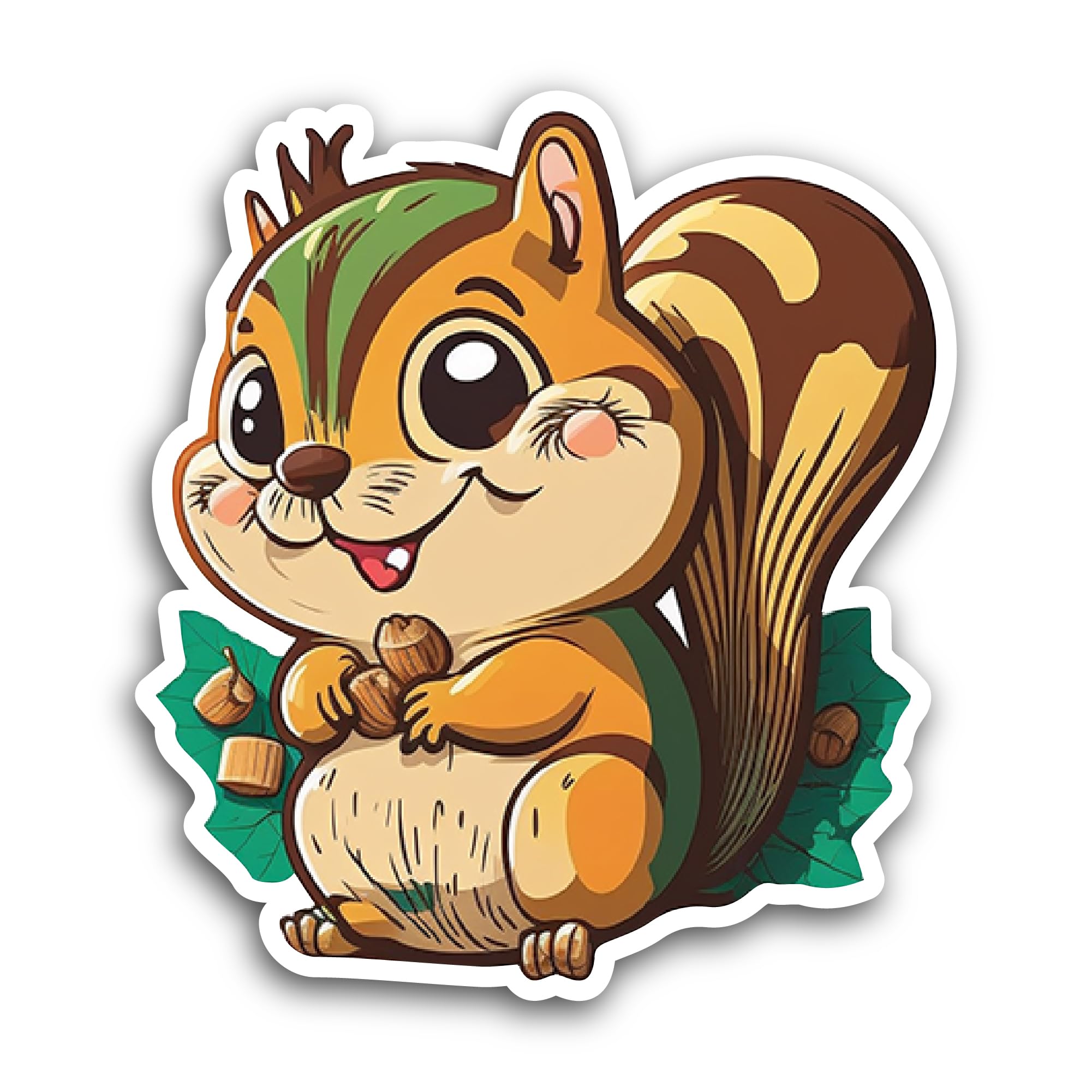 2 (Pieces) 3" and 5" Chipmunk Sticker, Waterproof Vinyl Decals for Many Purpose Like Cars, Trucks, L