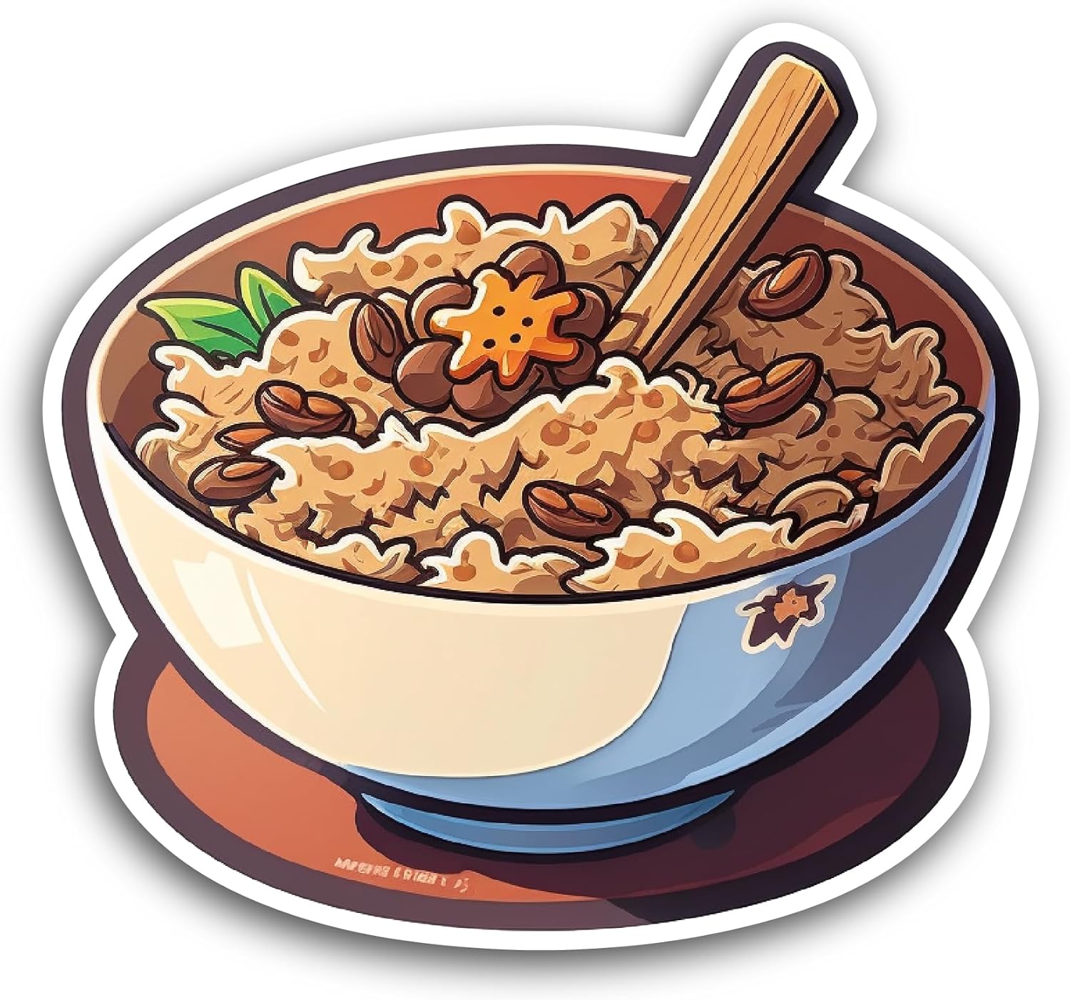 2 (Pieces) 3" and 5" Cereal Bowl Art Sticker, Waterproof Vinyl Decals for Many Purpose Like Cars, Trucks, Laptops, Phones, Windows and More