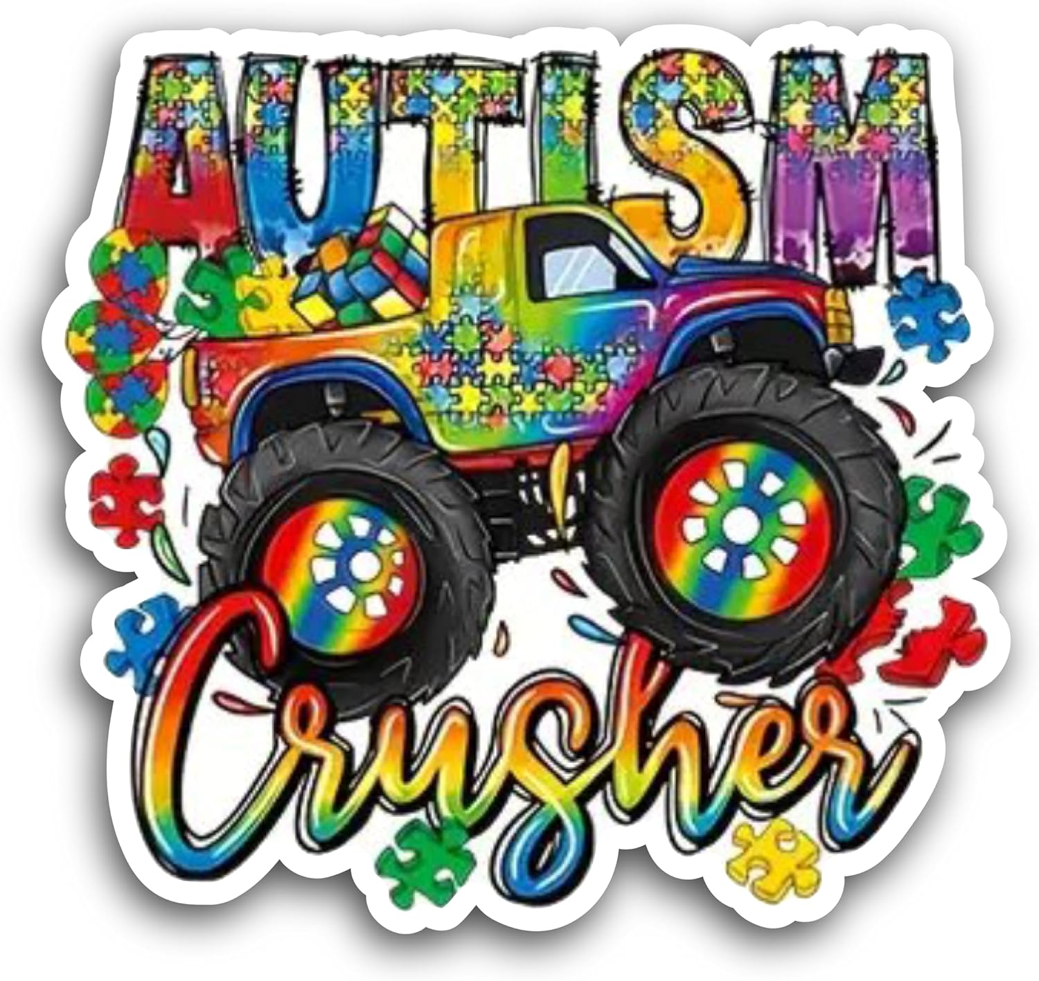 2 (Pieces) 3" and 5" Autism Accept understtand and Love Decal Sticker, Waterproof Vinyl Decals for Many Purpose Like Cars, Trucks, Laptops, Phones, Windows and More (Copy)