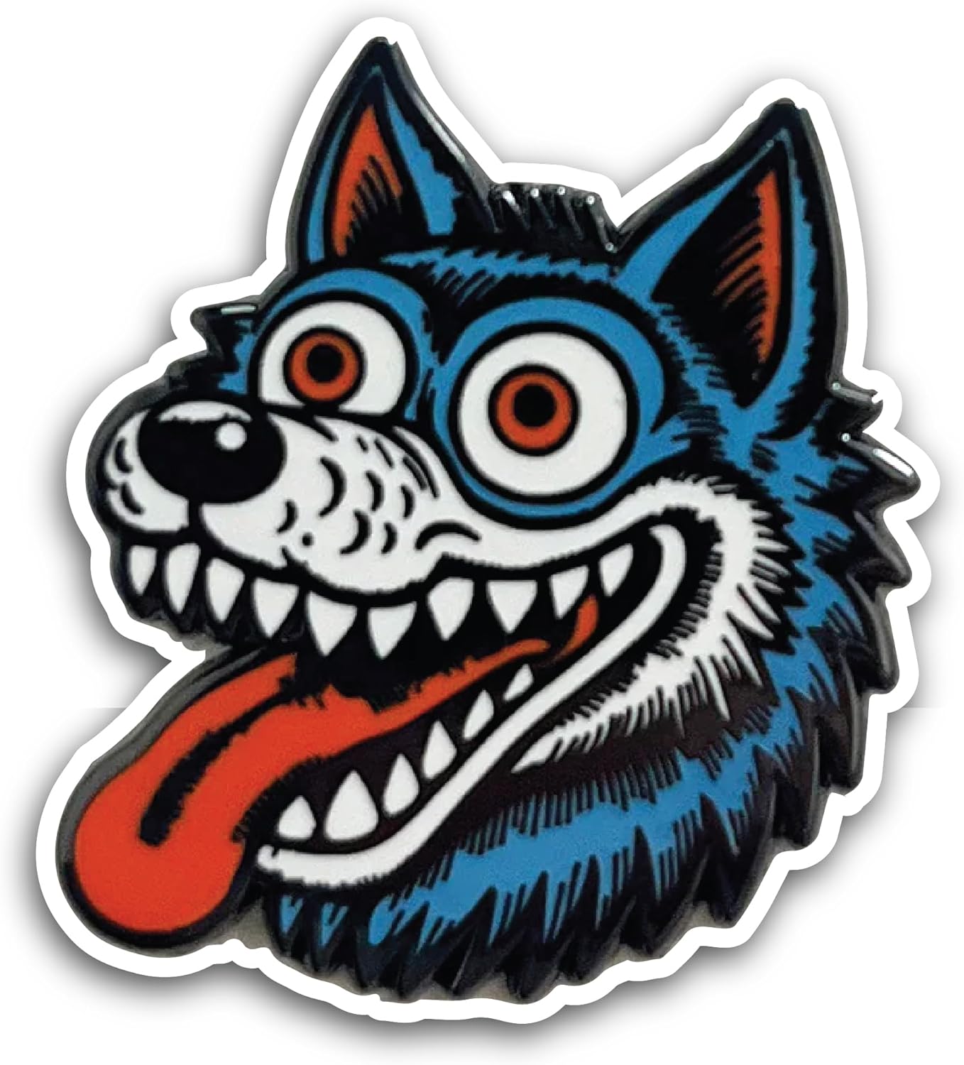 2 (Pieces) 3" and 5" Blue Fox Sticker, Waterproof Vinyl Decals for Many Purpose Like Cars, Trucks, Laptops, Phones, Windows and More