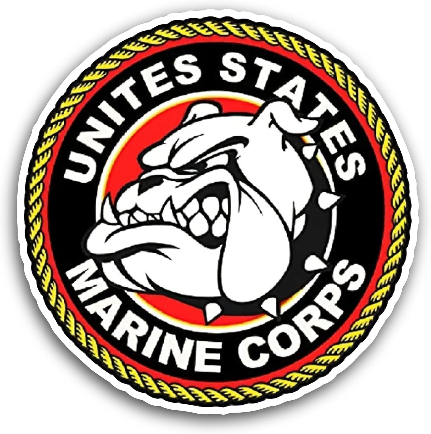 2 (Pieces) 3" and 5" United States Marine Corps Sticker, Waterproof Vinyl Decals for Many Purpose Like Cars, Trucks, Laptops, Phones, Windows and More