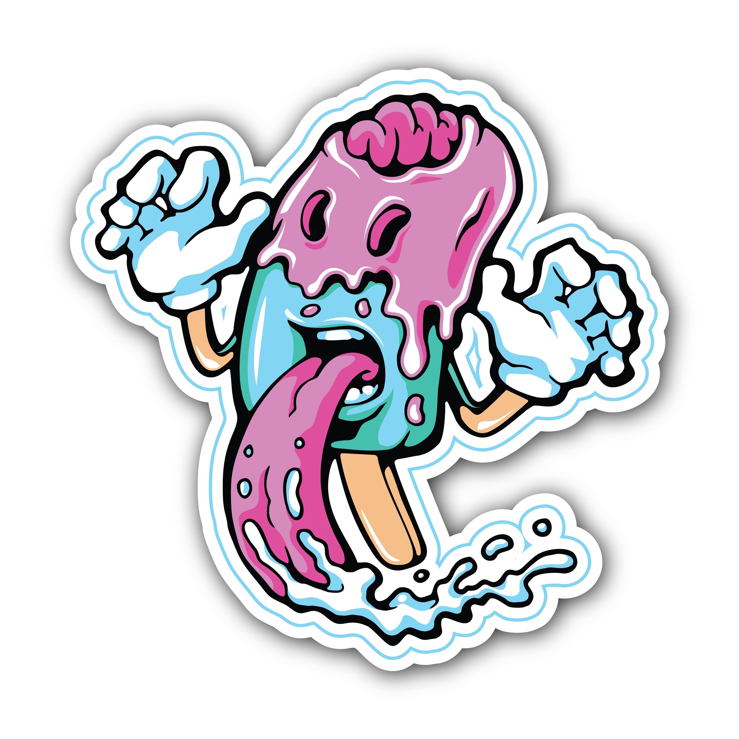 2 (Pieces) 3" and 5" Underground Jellyfish Grotto Sticker, Waterproof Vinyl Decals for Many Purpose 