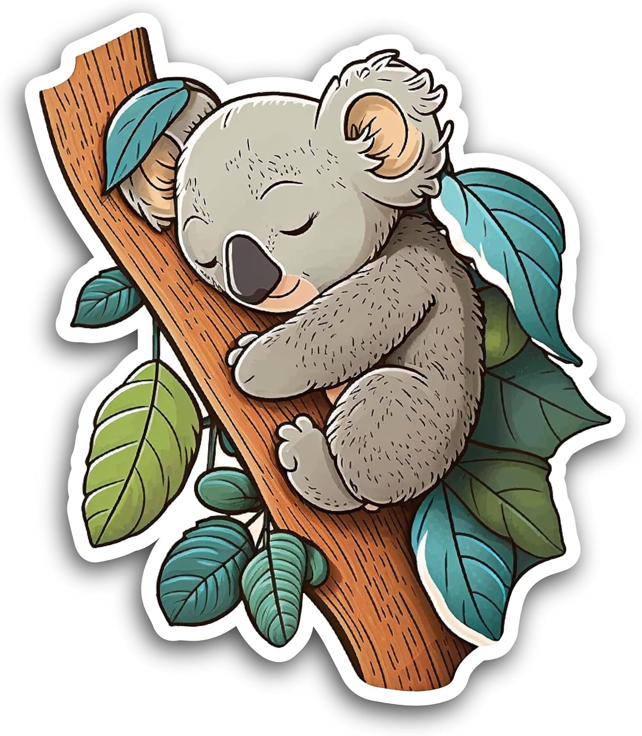 2 (Pieces) 3" and 5" Cute Koala Sticker, Waterproof Vinyl Decals for Many Purpose Like Cars, Trucks, Laptops, Phones, Windows and More