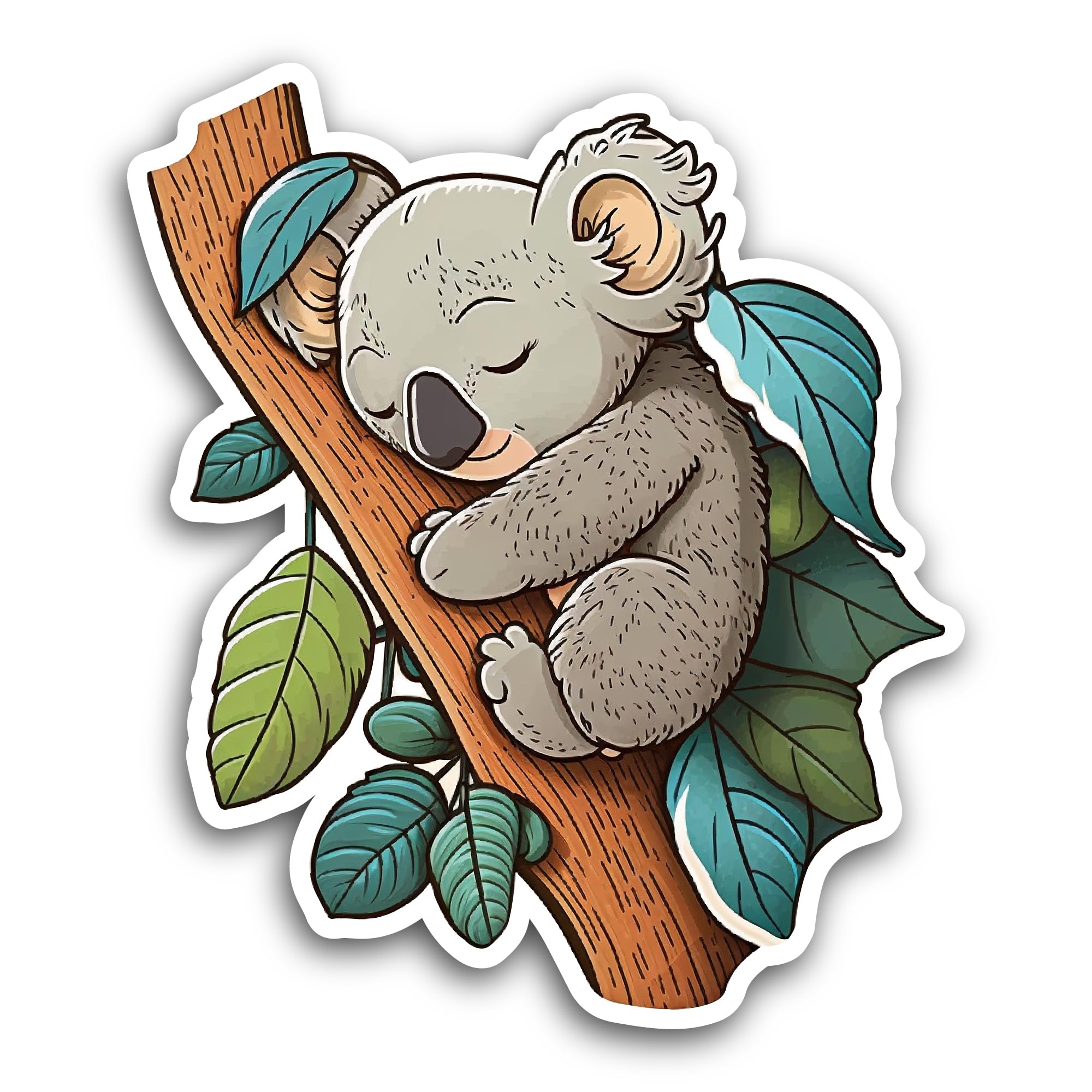 2 (Pieces) 3" and 5" Cute Koala Sticker, Waterproof Vinyl Decals for Many Purpose Like Cars, Trucks,