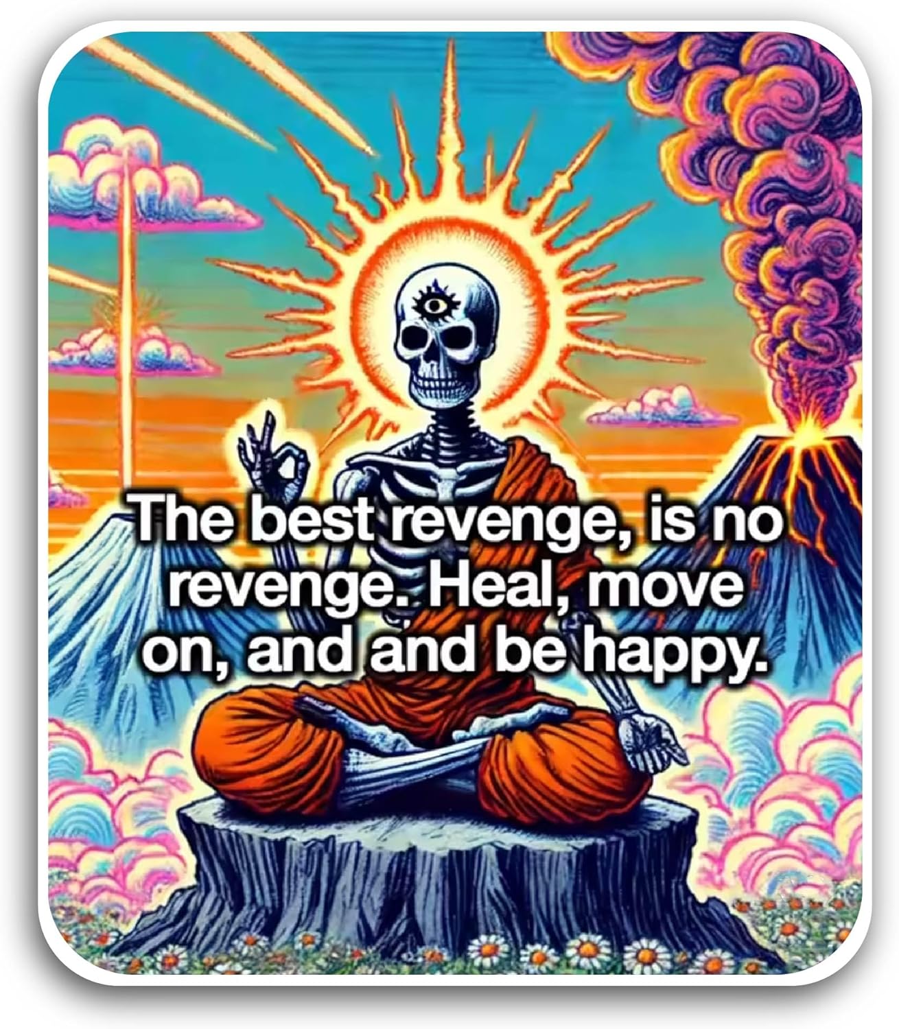 2 (Pieces) 3" and 5" The Best Revenge Sticker, Waterproof Vinyl Decals for Many Purpose Like Cars, Trucks, Laptops, Phones, Windows and More