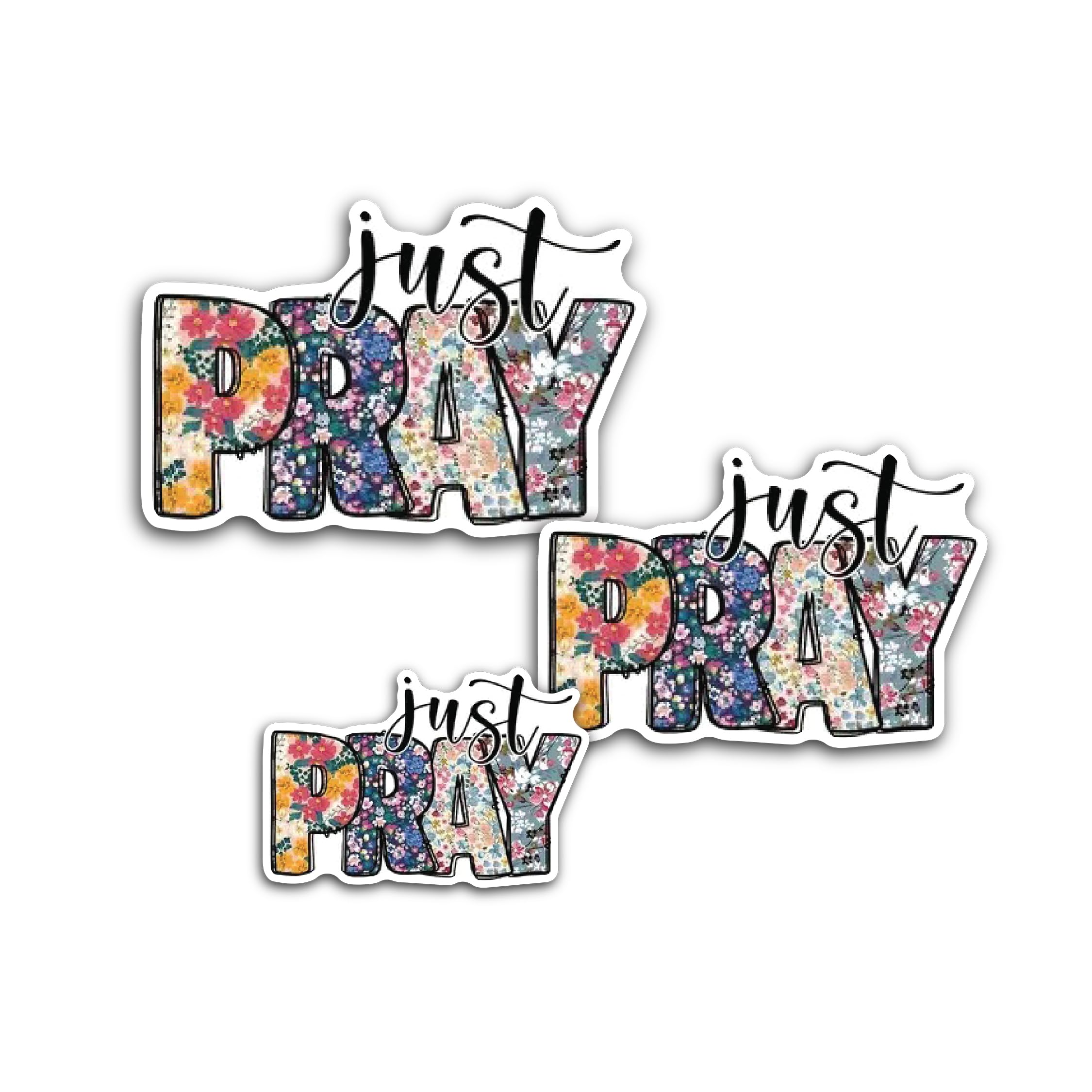 2 (Pieces) 3" and 5" Happy Mother's Day Wishes & Beautiful Flowers Sticker, Waterproof Vinyl Decals 