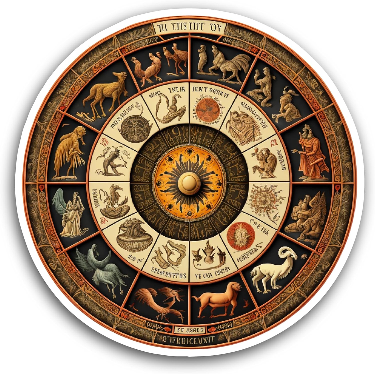 2 (Pieces) 3" and 5" Zodiac Signs Sticker, Waterproof Vinyl Decals for Many Purpose Like Cars, Trucks, Laptops, Phones, Windows and More