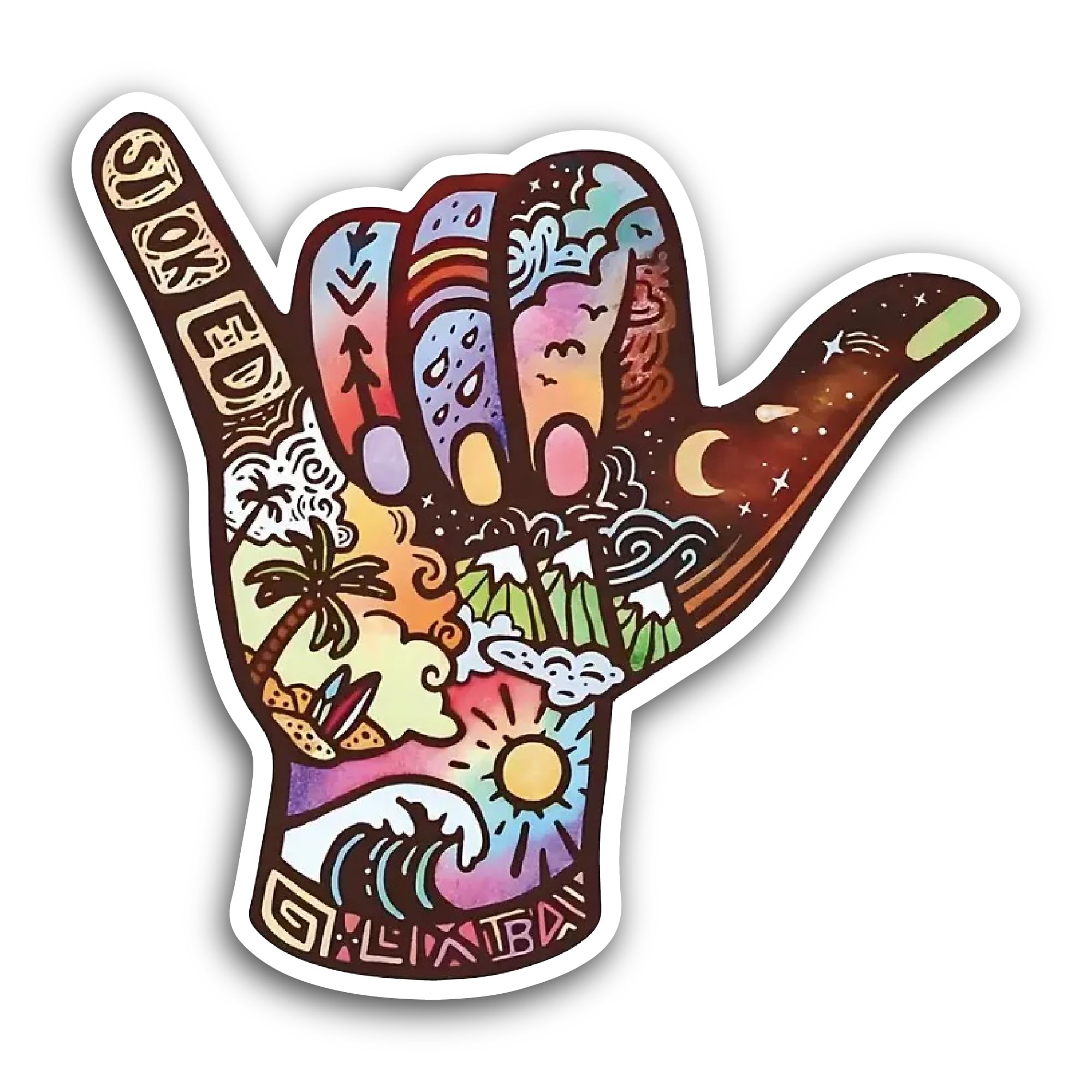 3 (Pieces) 1" 2" and 3" Butterfly with Colorful Bows Decal Sticker, Waterproof & Scratch Resistant f