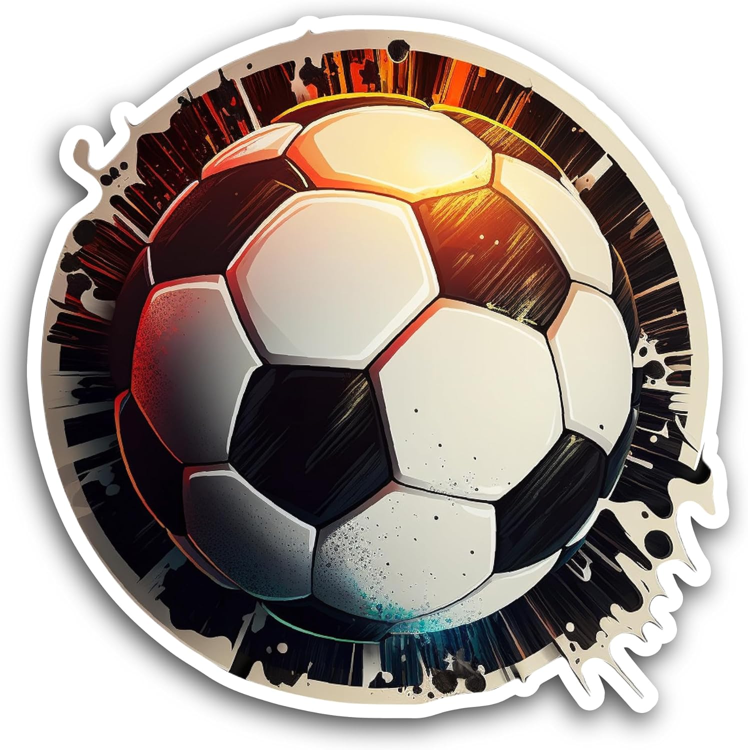2 (Pieces) 3" and 5" Football Sticker, Waterproof Vinyl Decals for Many Purpose Like Cars, Trucks, Laptops, Phones, Windows and More