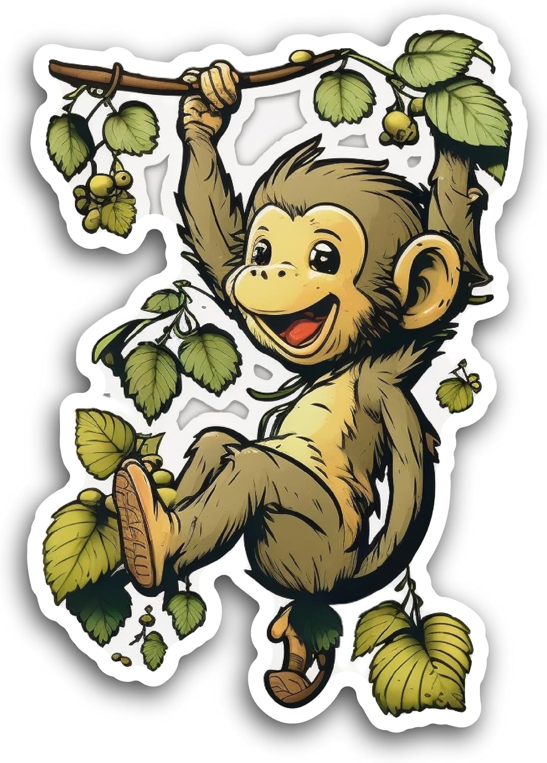 2 (Pieces) 3" and 5" Cute Monkey Sticker, Waterproof Vinyl Decals for Many Purpose Like Cars, Trucks, Laptops, Phones, Windows and More (Copy)