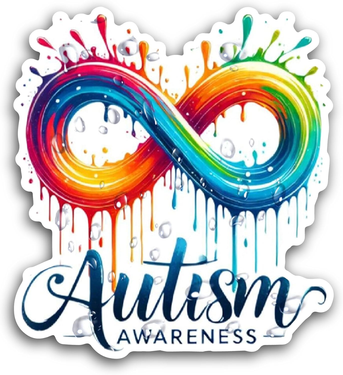 2 (Pieces) 3" and 5" Autism Awareness Sticker, Waterproof Vinyl Decals for Many Purpose Like Cars, Trucks, Laptops, Phones, Windows and More