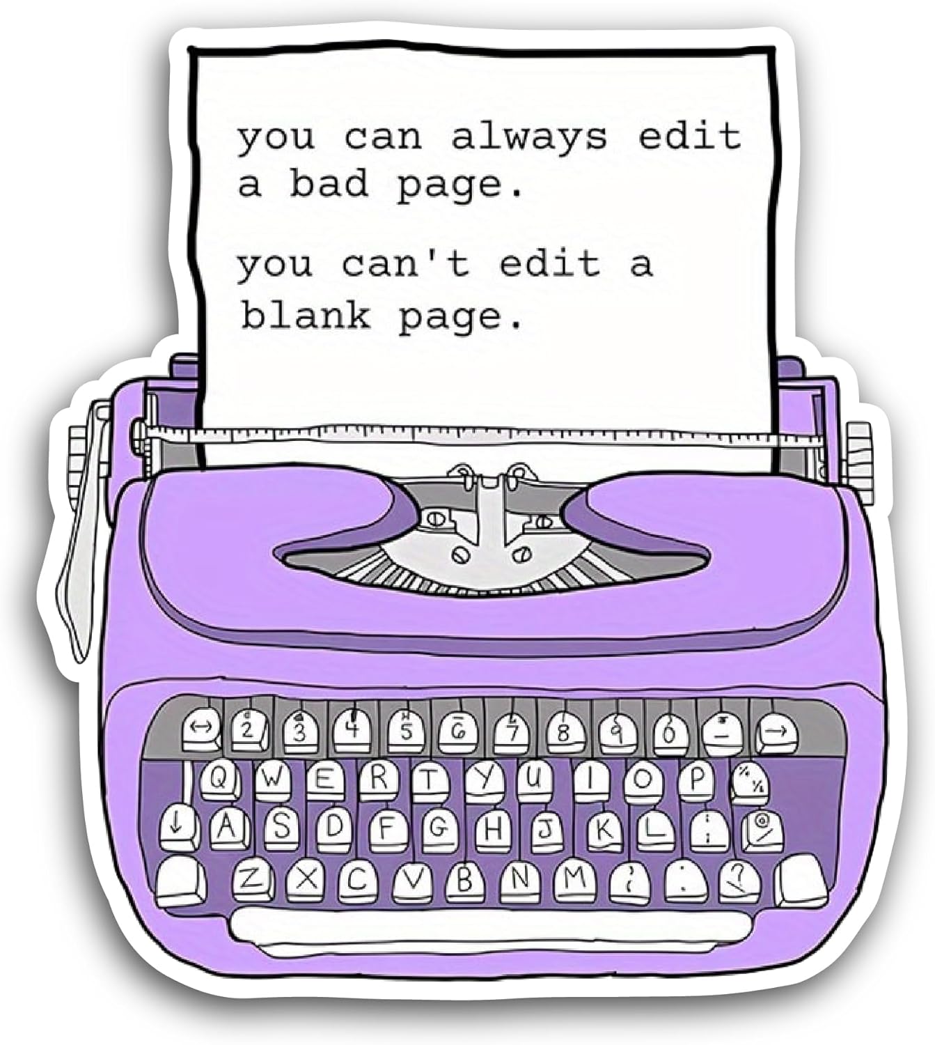 2 (Pieces) 3" and 5" You Can Always Edit A Bad Page Sticker, Waterproof Vinyl Decals for Many Purpose Like Cars, Trucks, Laptops, Phones, Windows and More