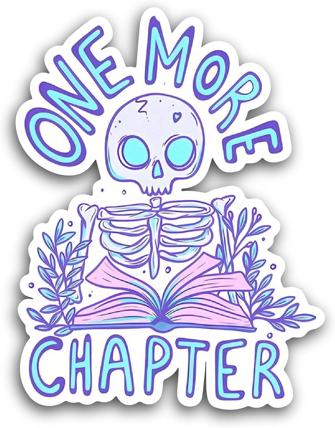 2 (Pieces) 3" and 5" One More Chapter Sticker, Waterproof Vinyl Decals for Many Purpose Like Cars, Trucks, Laptops, Phones, Windows and More