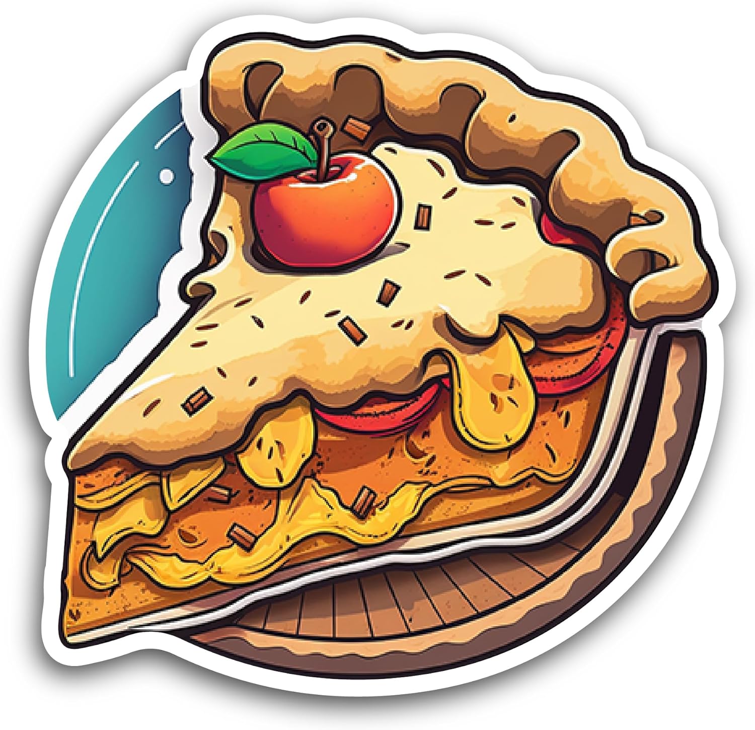 2 (Pieces) 3" and 5" Slice of Pizza Sticker, Waterproof Vinyl Decals for Many Purpose Like Cars, Trucks, Laptops, Phones, Windows and More