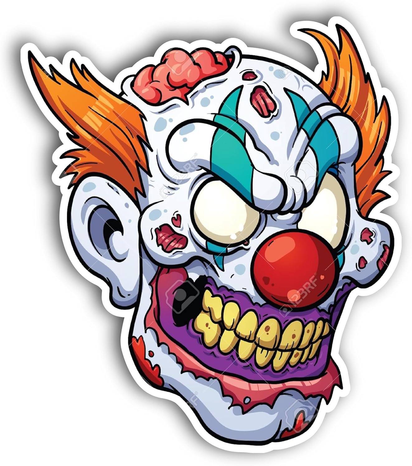 2 (Pieces) 3" and 5" Joker Skeleton Decal Sticker, Waterproof Vinyl Decals for Many Purpose Like Cars, Trucks, Laptops, Phones, Windows and More