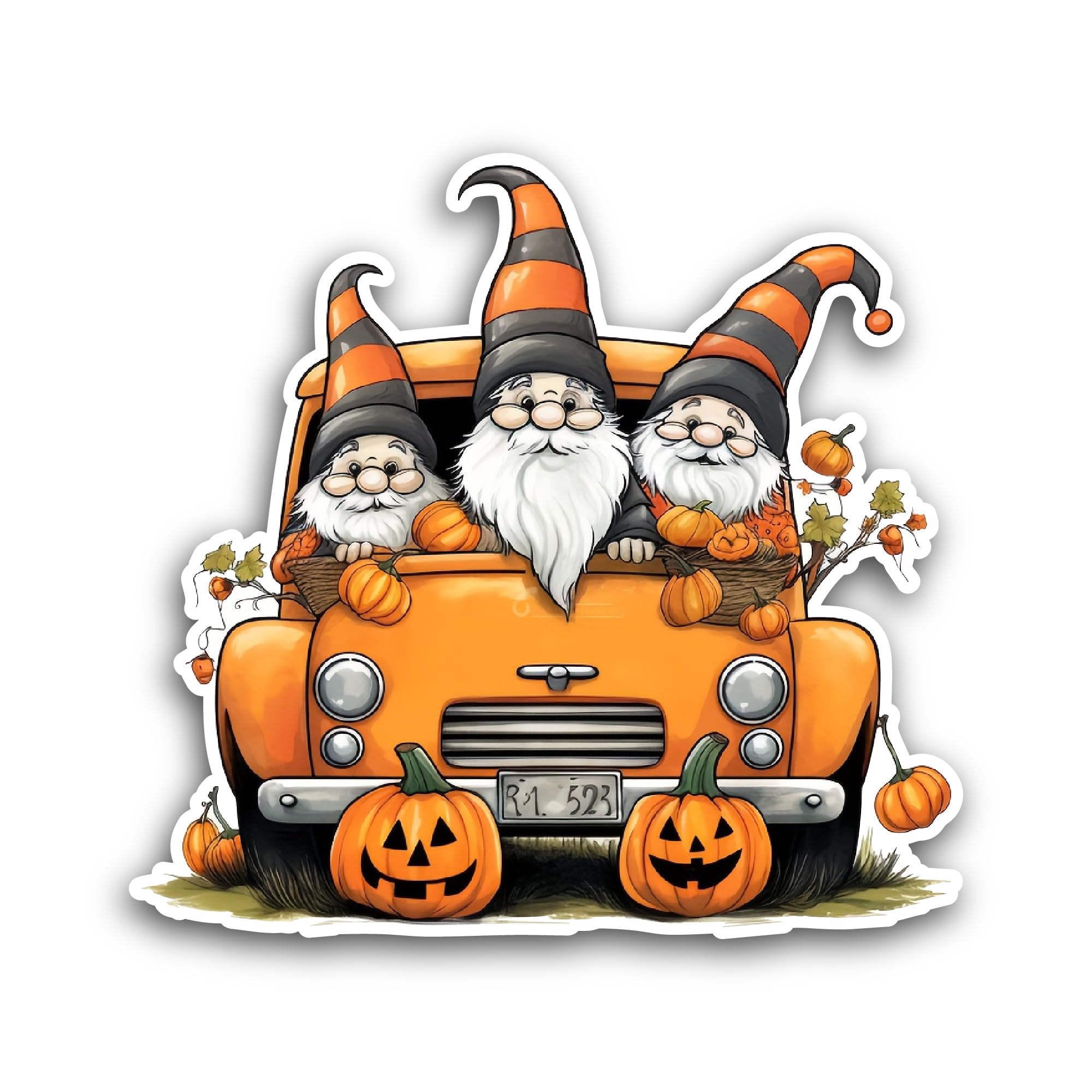 2 (Pieces) 3" and 5" Hi Text Sticker, Waterproof Vinyl Decals for Many Purpose Like Cars, Trucks, La