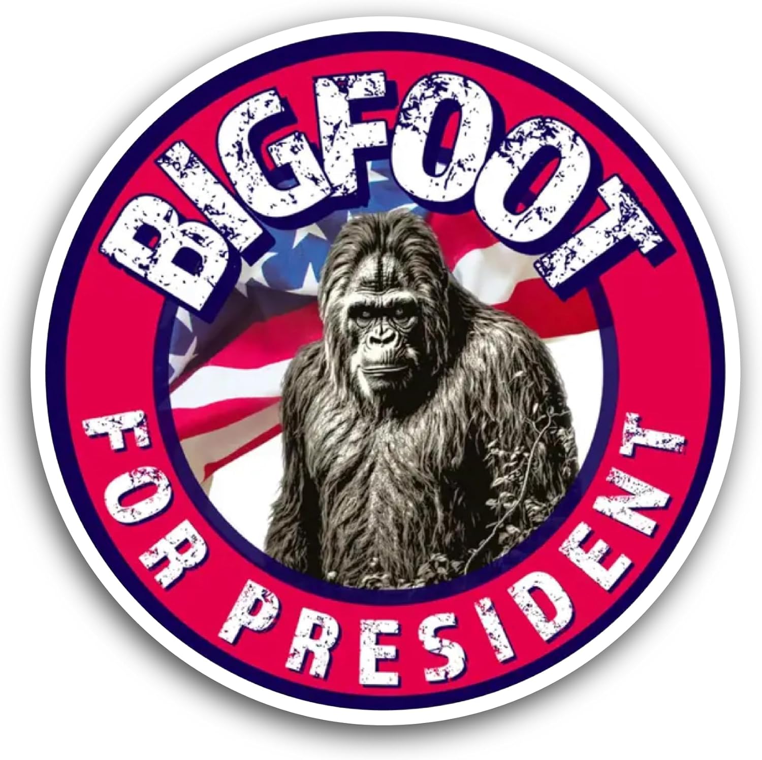 2 (Pieces) 3" and 5" Bigf00t for President Sticker, Waterproof Vinyl Decals for Many Purpose Like Cars, Trucks, Laptops, Phones, Windows and More