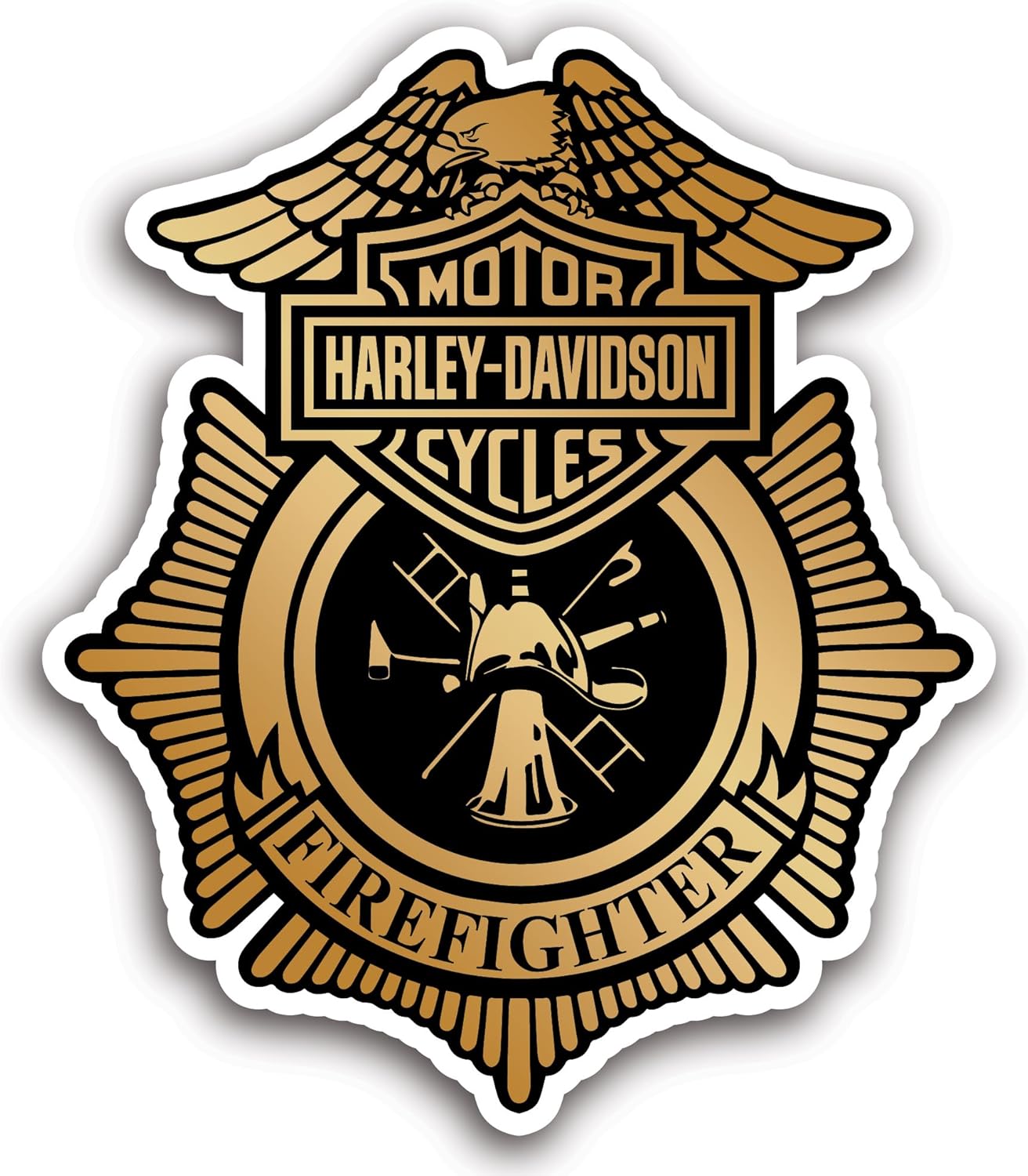2 (Pieces) 3" and 5" Firefighter Text Sticker, Waterproof Vinyl Decals for Many Purpose Like Cars, Trucks, Laptops, Phones, Windows and More