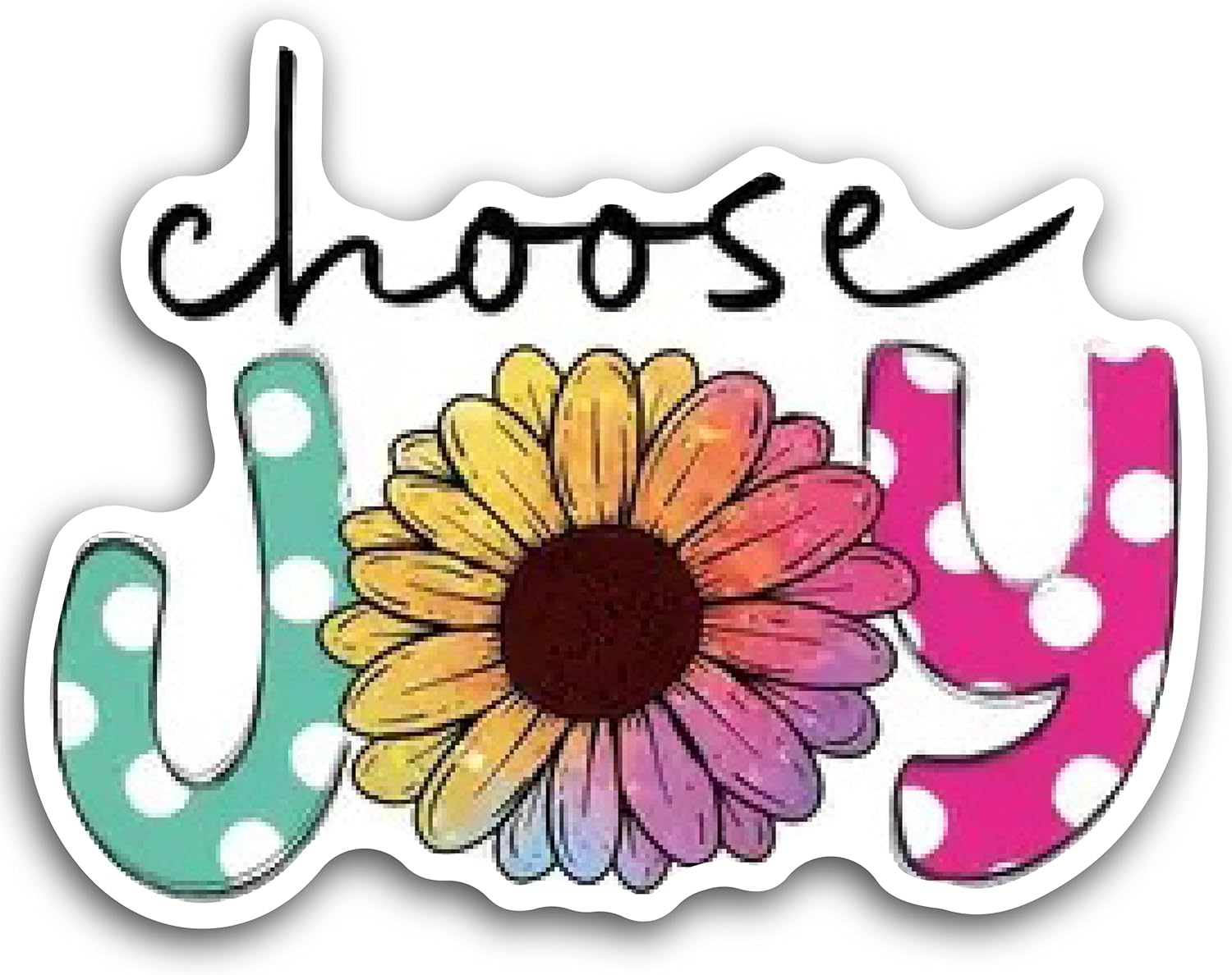 2 (Pieces) 3" and 5" Choose Joy Decal Sticker, Waterproof Vinyl Decals for Many Purpose Like Cars, Trucks, Laptops, Phones, Windows and More