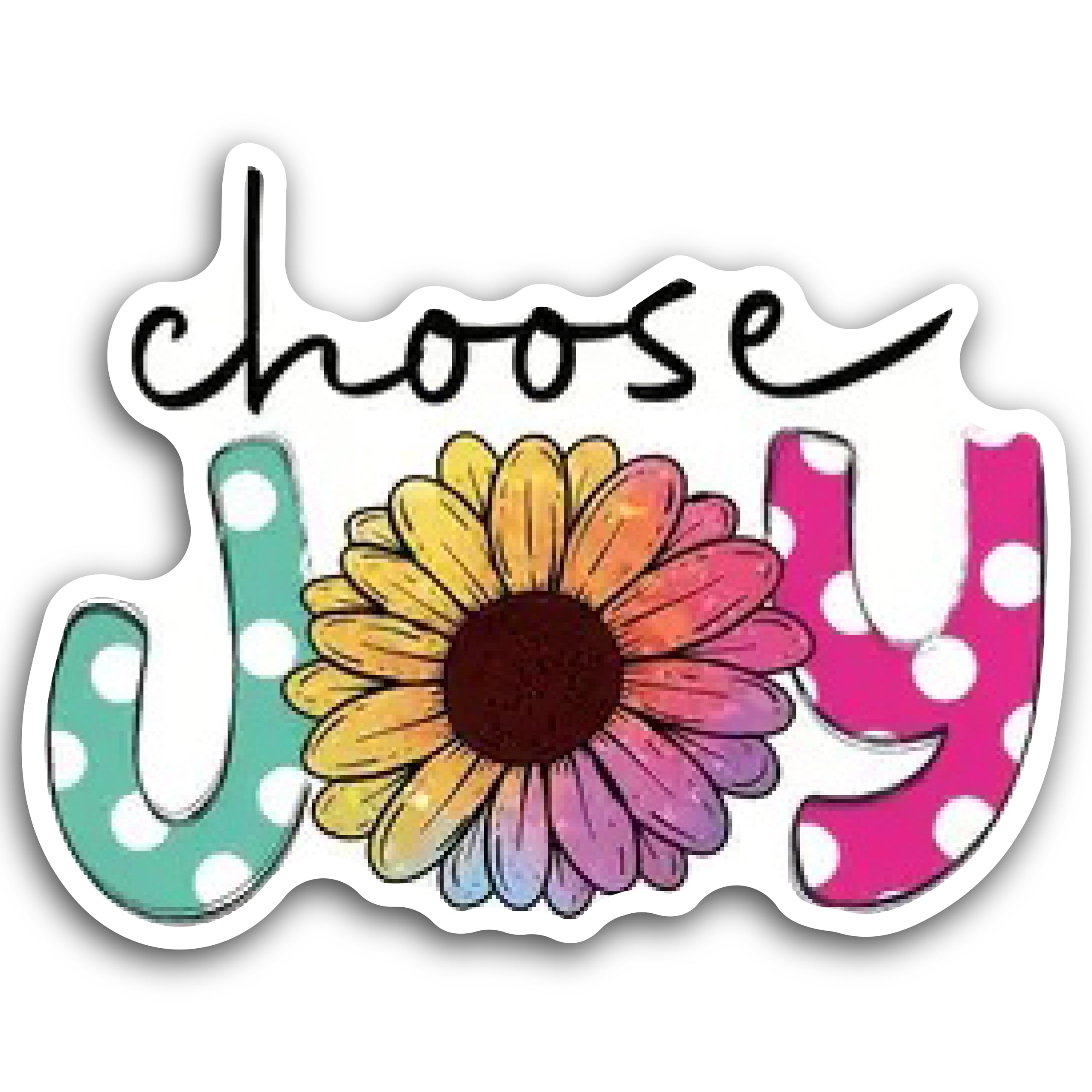 2 (Pieces) 3" and 5" Choose Joy Decal Sticker, Waterproof Vinyl Decals for Many Purpose Like Cars, T