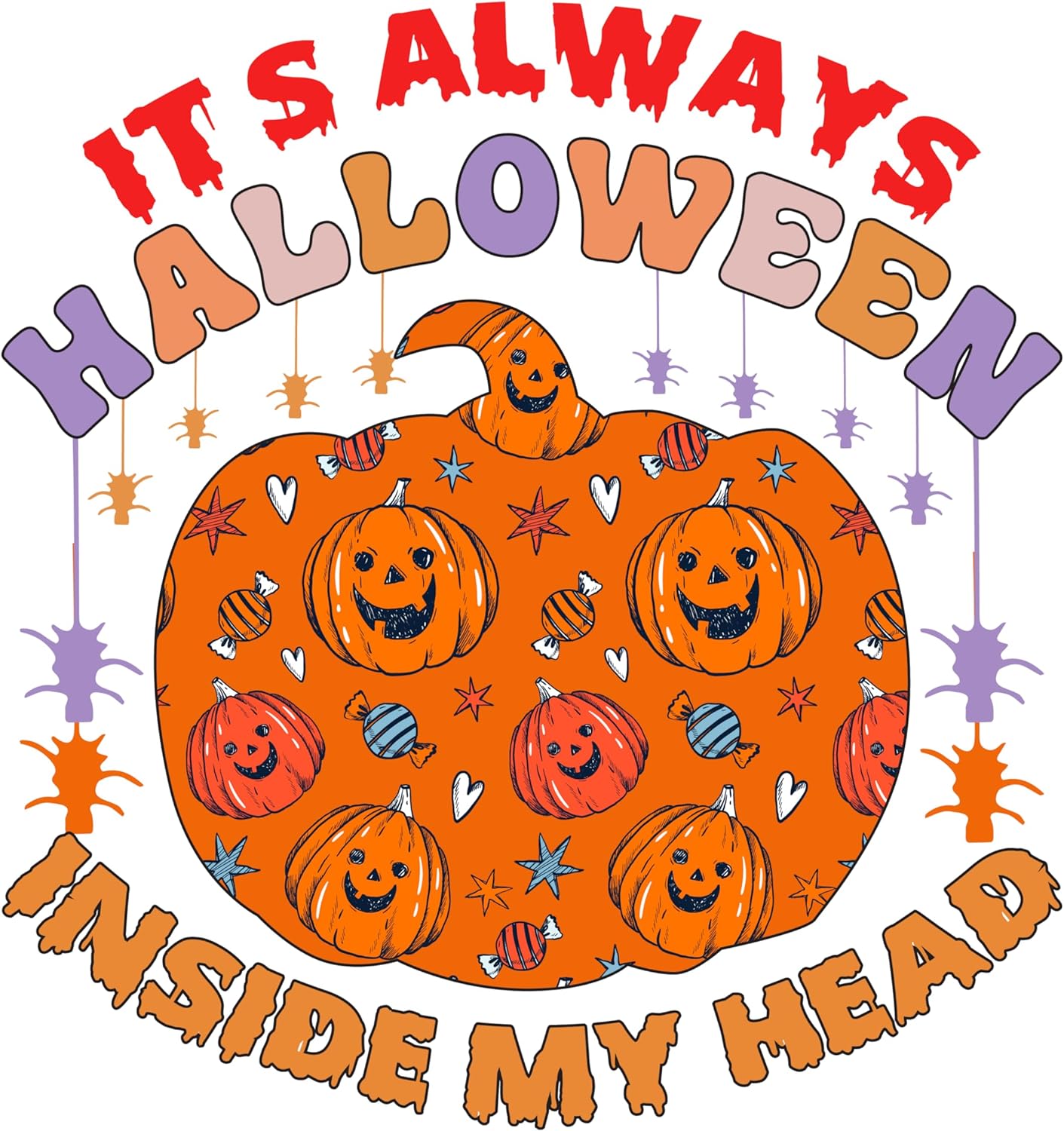 Inspirational Quote Its Always Halloween Inside My Head Motivational Sticker Vinyl Decal Motivation Stickers- 5" Vinyl Sticker Waterproof