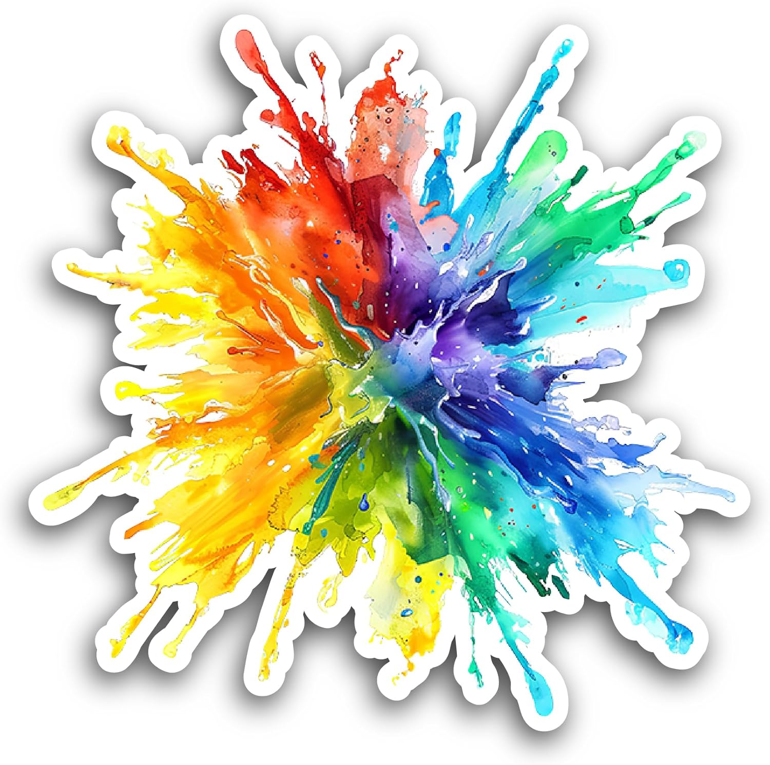 2 (Pieces) 3" and 5" Colorful Painting Sticker, Waterproof Vinyl Decals for Many Purpose Like Cars, Trucks, Laptops, Phones, Windows and More