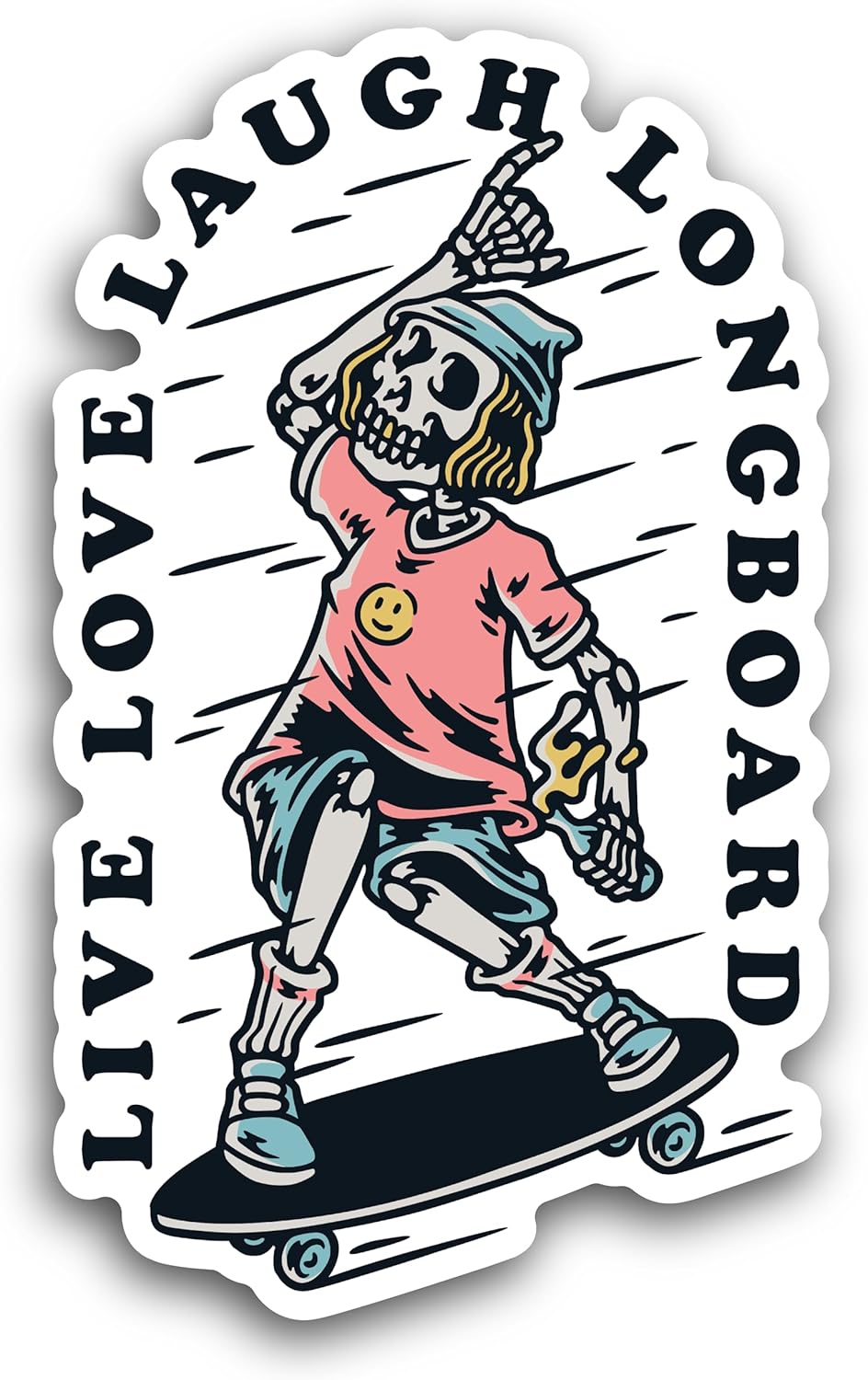 2 (Pieces) 3" and 5" Skull Vinyl Decal Sticker, Waterproof Vinyl Decals for Many Purpose Like Cars, Trucks, Laptops, Phones, Windows and More