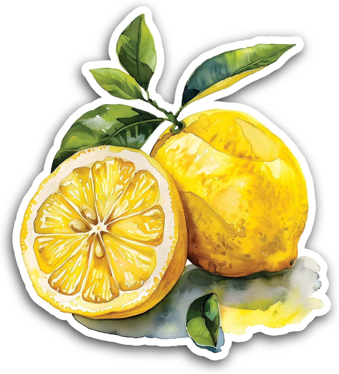 2 (Pieces) 3" and 5" Lemons Sticker, Waterproof Vinyl Decals for Many Purpose Like Cars, Trucks, Laptops, Phones, Windows and More