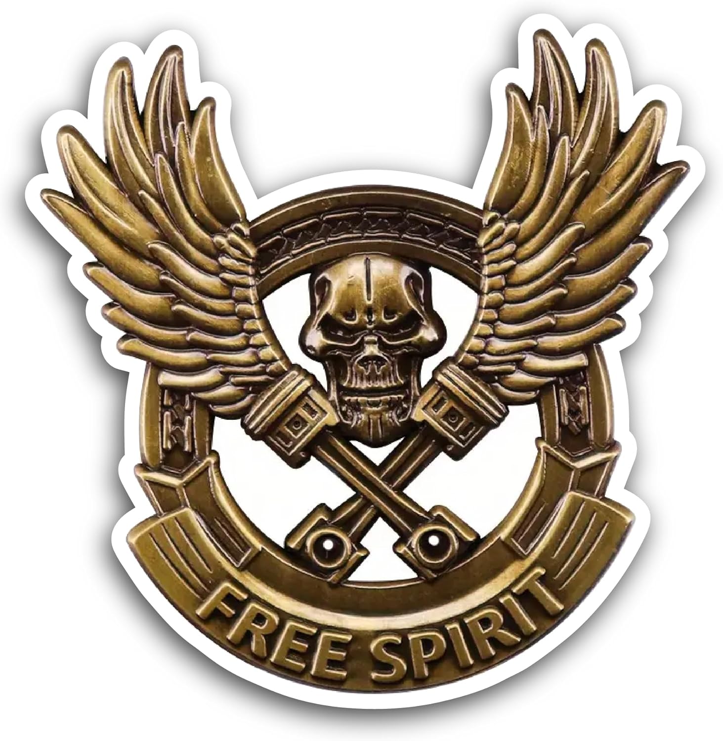 2 (Pieces) 3" and 5" Free Spirit Sticker, Waterproof Vinyl Decals for Many Purpose Like Cars, Trucks, Laptops, Phones, Windows and More