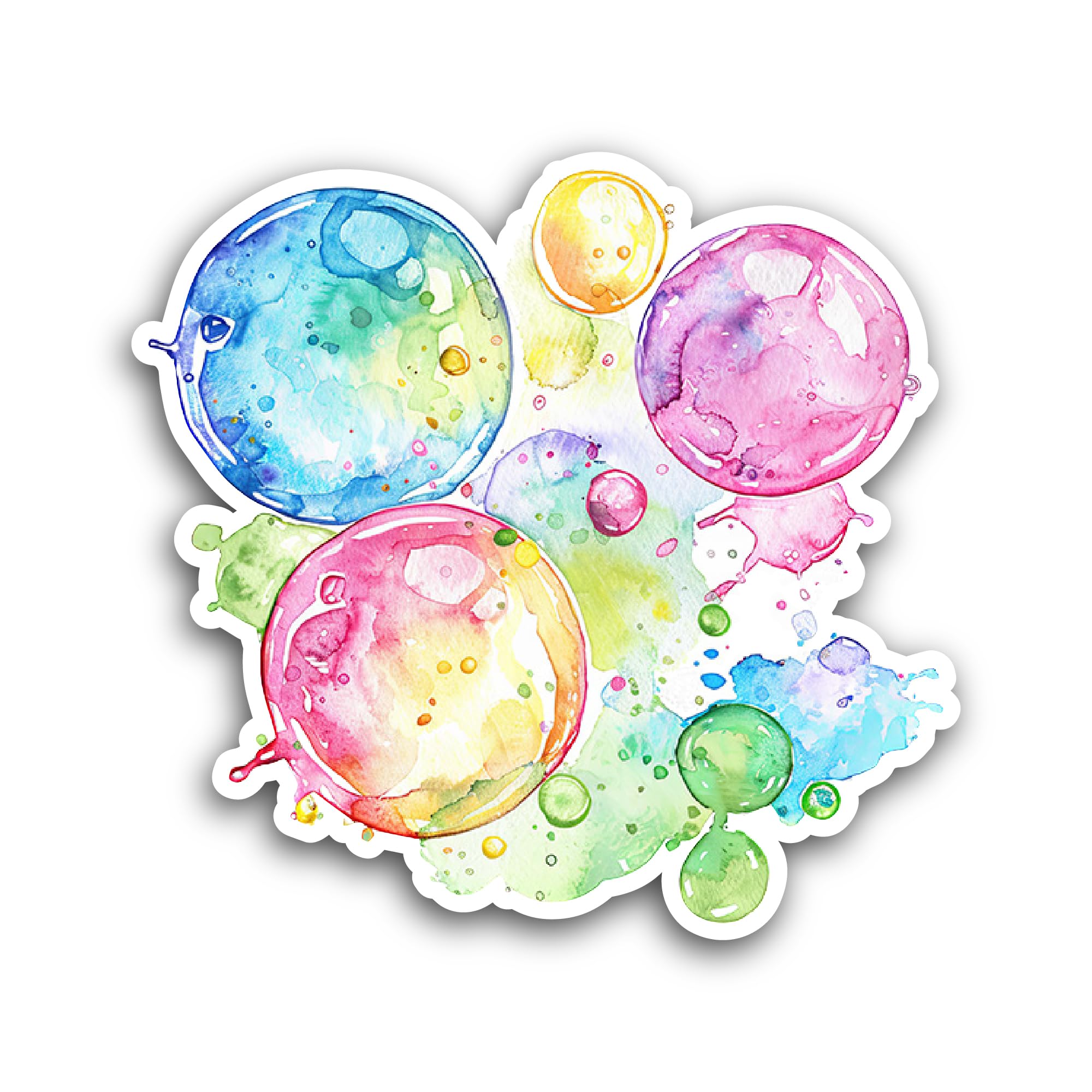 2 (Pieces) 3" and 5" Bubbles Sticker, Waterproof Vinyl Decals for Many Purpose Like Cars, Trucks, La