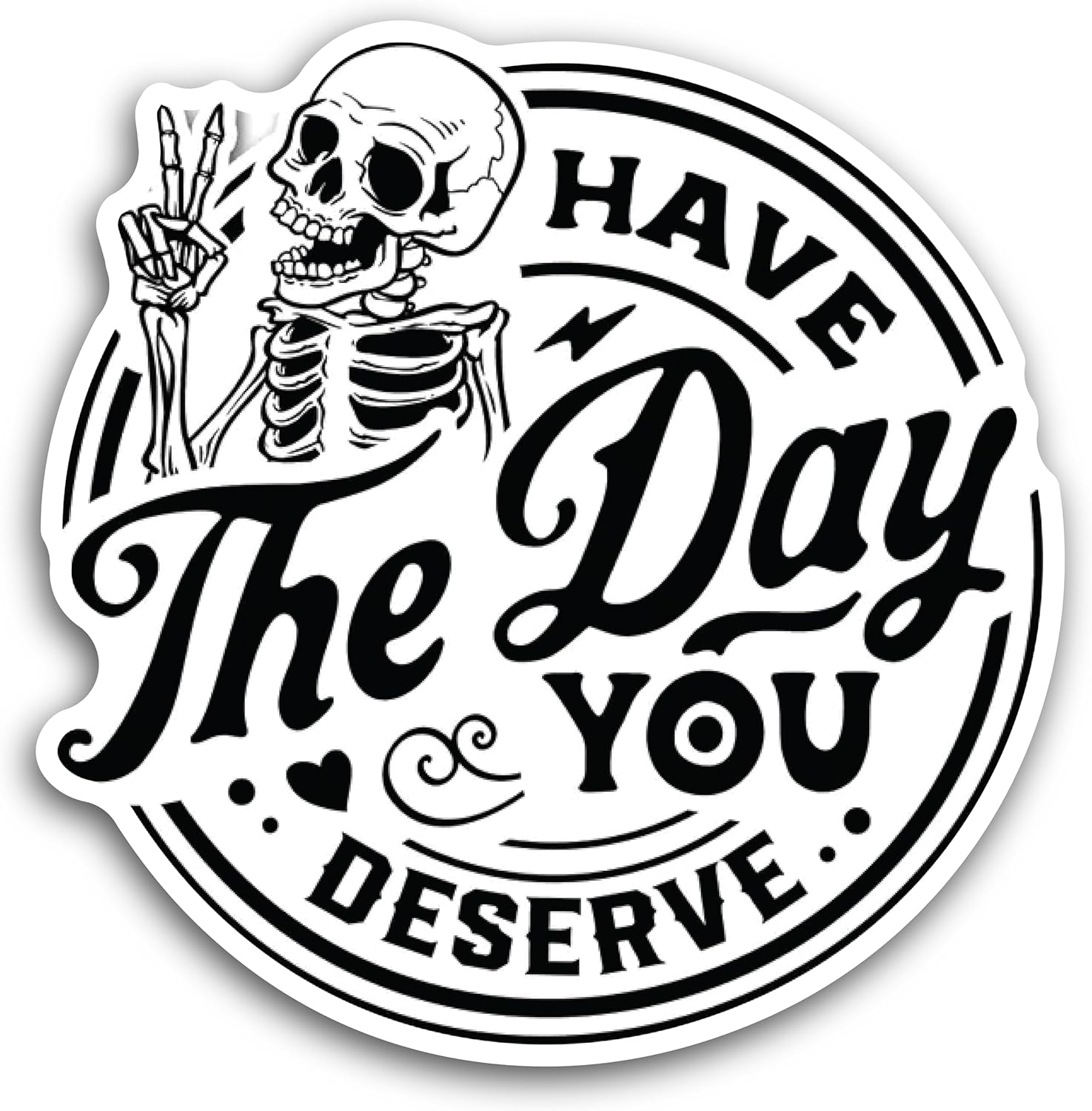2 (Pieces) 3" and 5" It is What it is with Have The Day You Deserve Decal Sticker, Waterproof Vinyl Decals for Many Purpose Like Cars, Trucks, Laptops, Phones, Windows and More