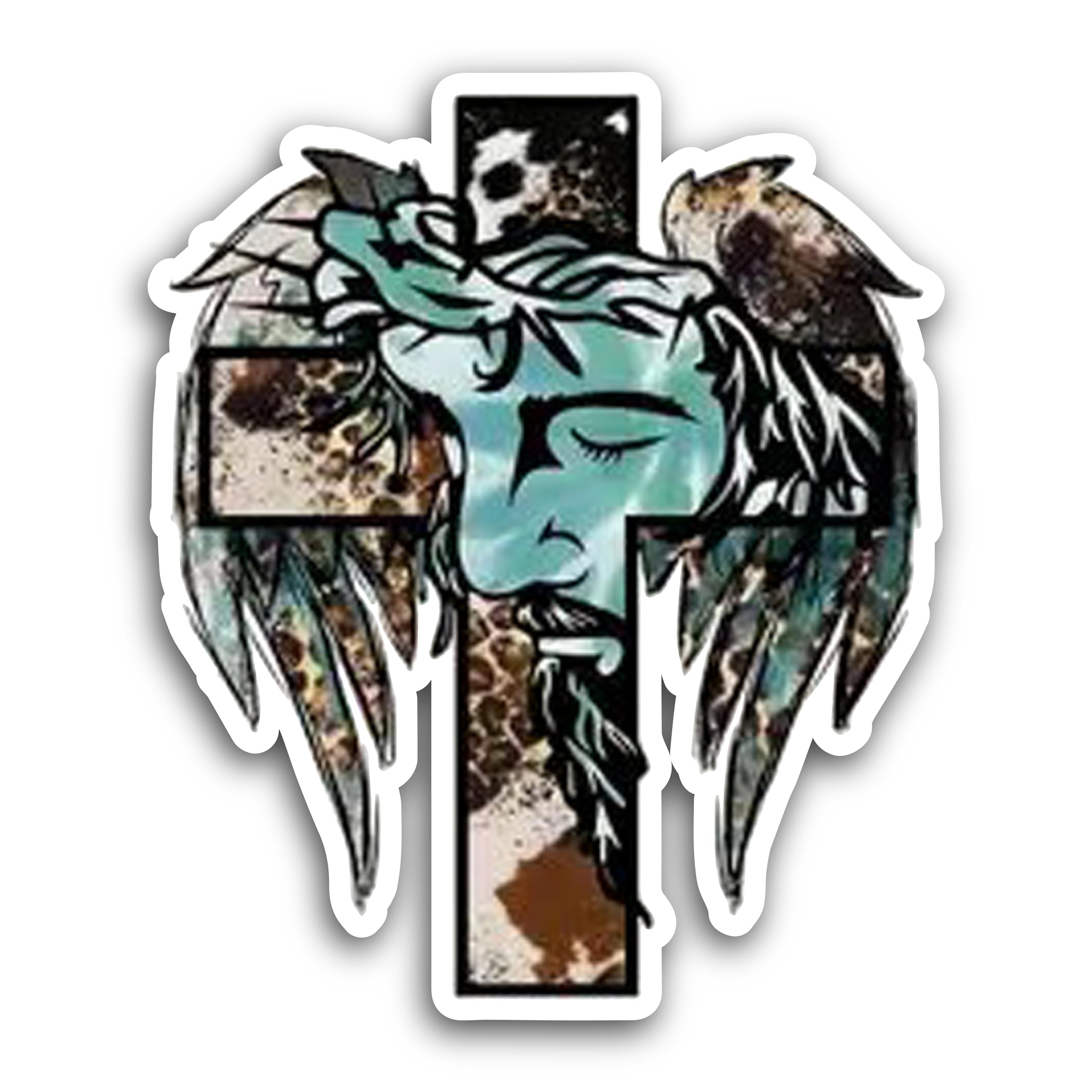 2 (Pieces) 3" and 5" Skeleton Figure Sticker, Waterproof Vinyl Decals for Many Purpose Like Cars, Tr