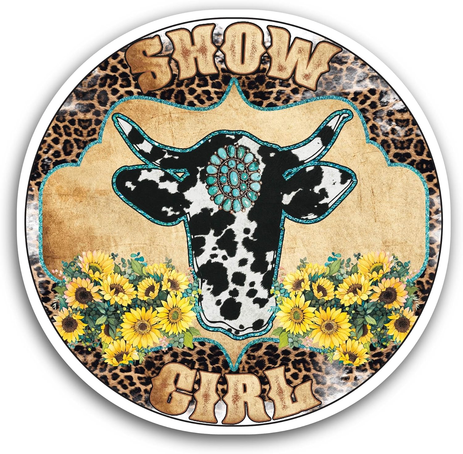 2 (Pieces) 3" and 5" Show Girl Sticker, Waterproof Vinyl Decals for Many Purpose Like Cars, Trucks, Laptops, Phones, Windows and More