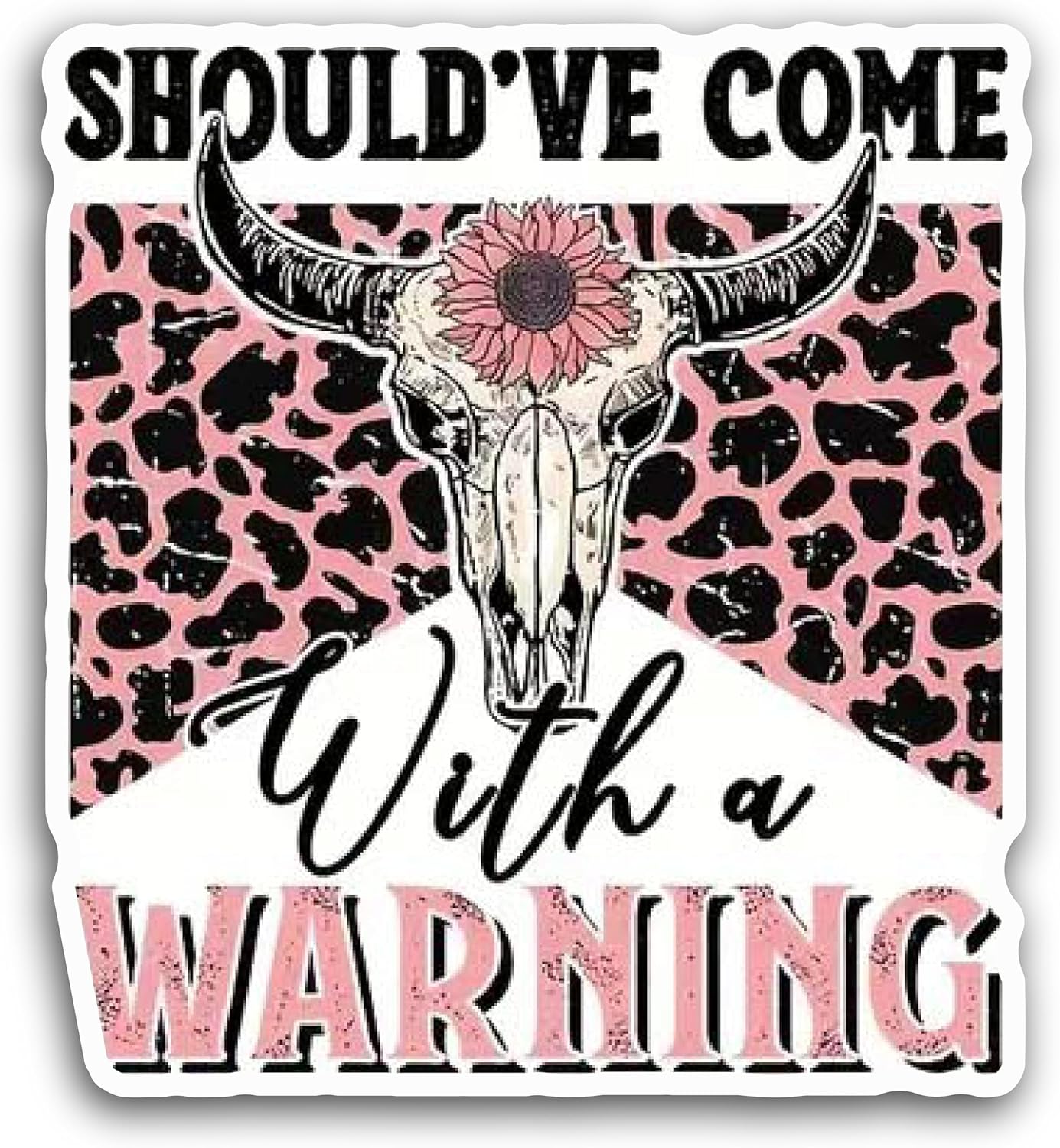 2 (Pieces) 3" and 5" Should've Come with a Warning Decal Sticker, Waterproof Vinyl Decals for Many Purpose Like Cars, Trucks, Laptops, Phones, Windows and More