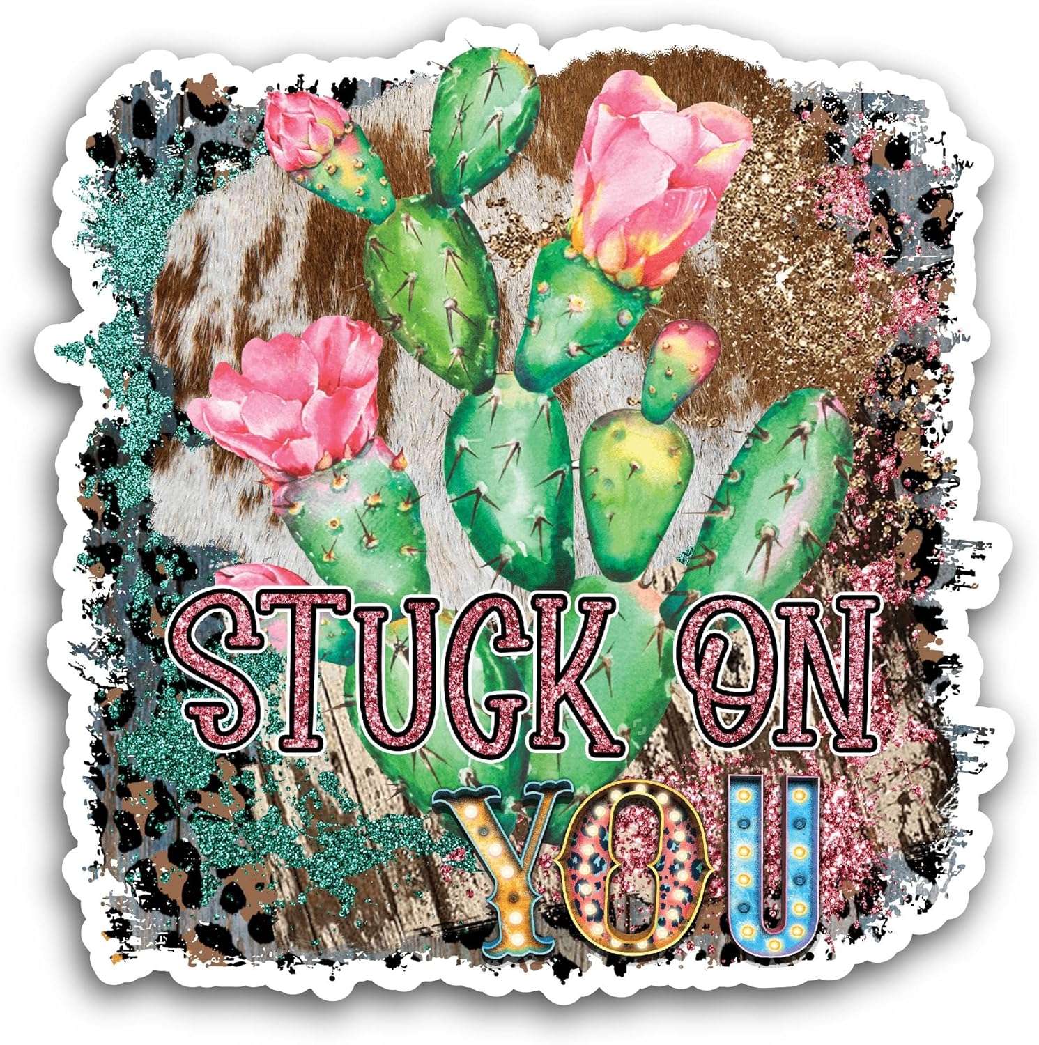 2 (Pieces) 3" and 5" Stuck On Sticker, Waterproof Vinyl Decals for Many Purpose Like Cars, Trucks, Laptops, Phones, Windows and More