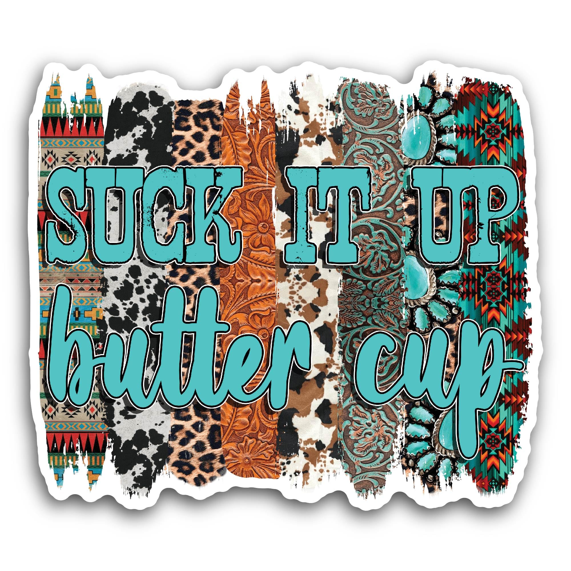 2 (Pieces) 3" and 5" Suck It Up Buttercup Sticker, Waterproof Vinyl Decals for Many Purpose Like Car